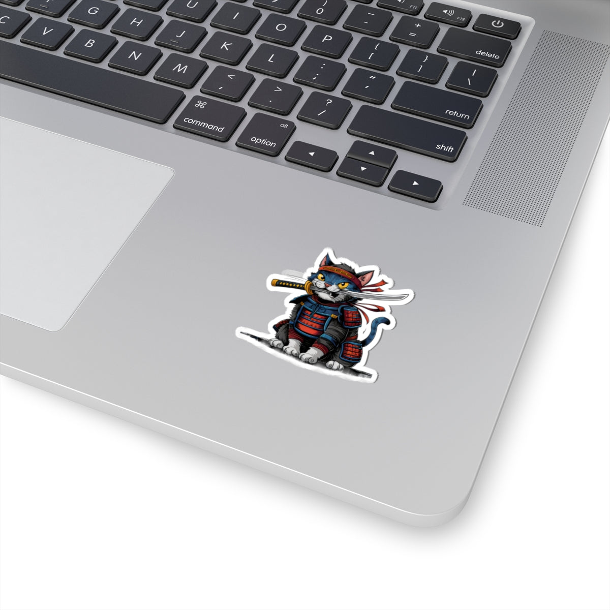 Cute Cartoon Samurai Ninja Cat Sticker