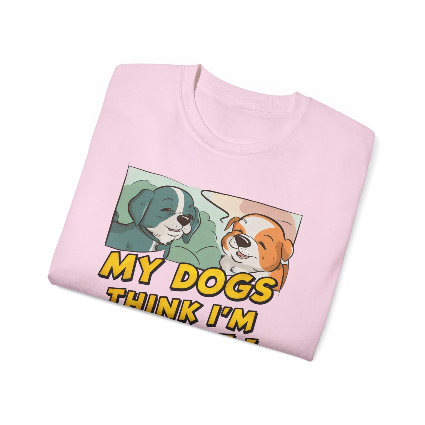 Cute Cartoon My Dogs Think I'm Cool Meme Organic T-Shirt