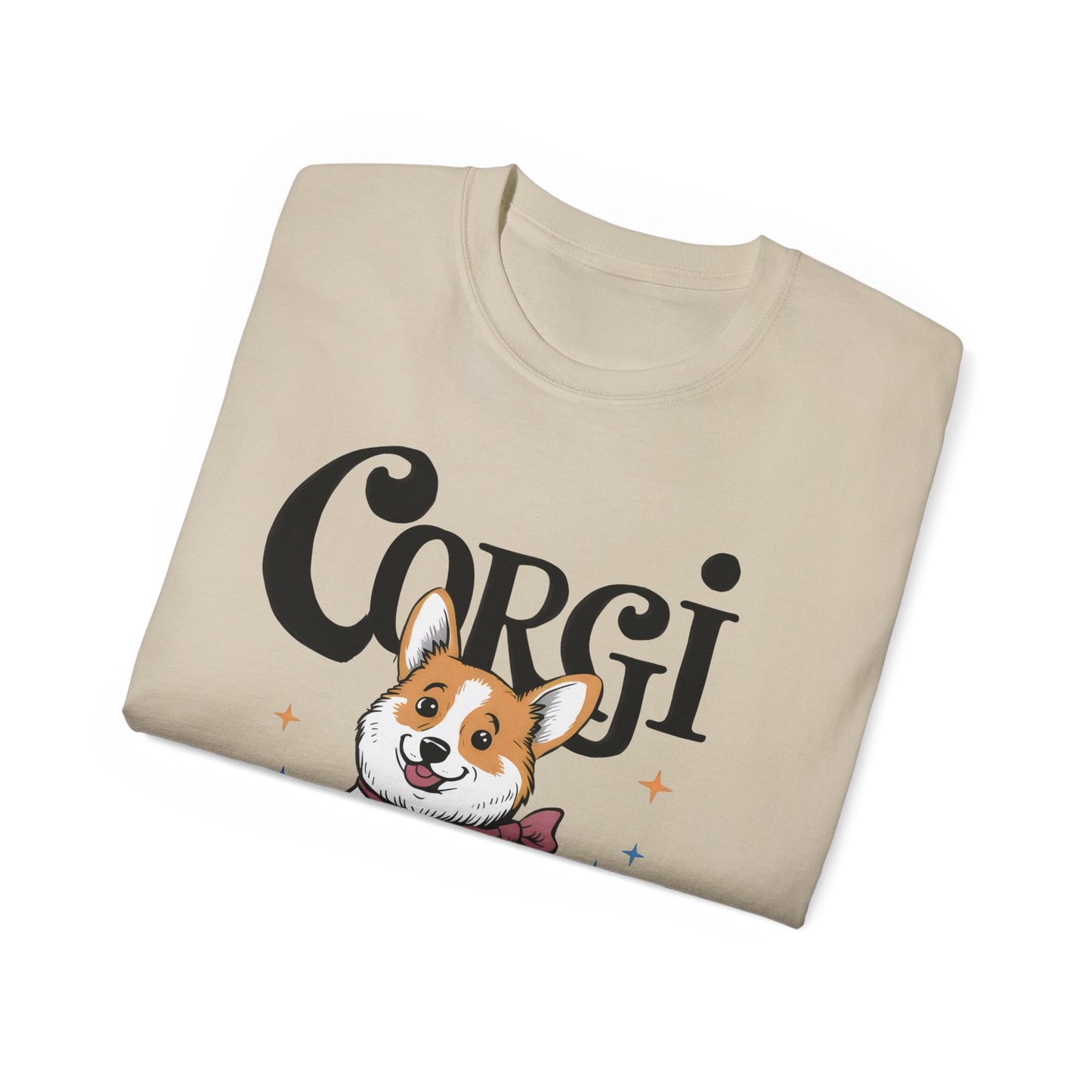 Cute Dog Cartoon Corgi Mama Organic T-Shirt