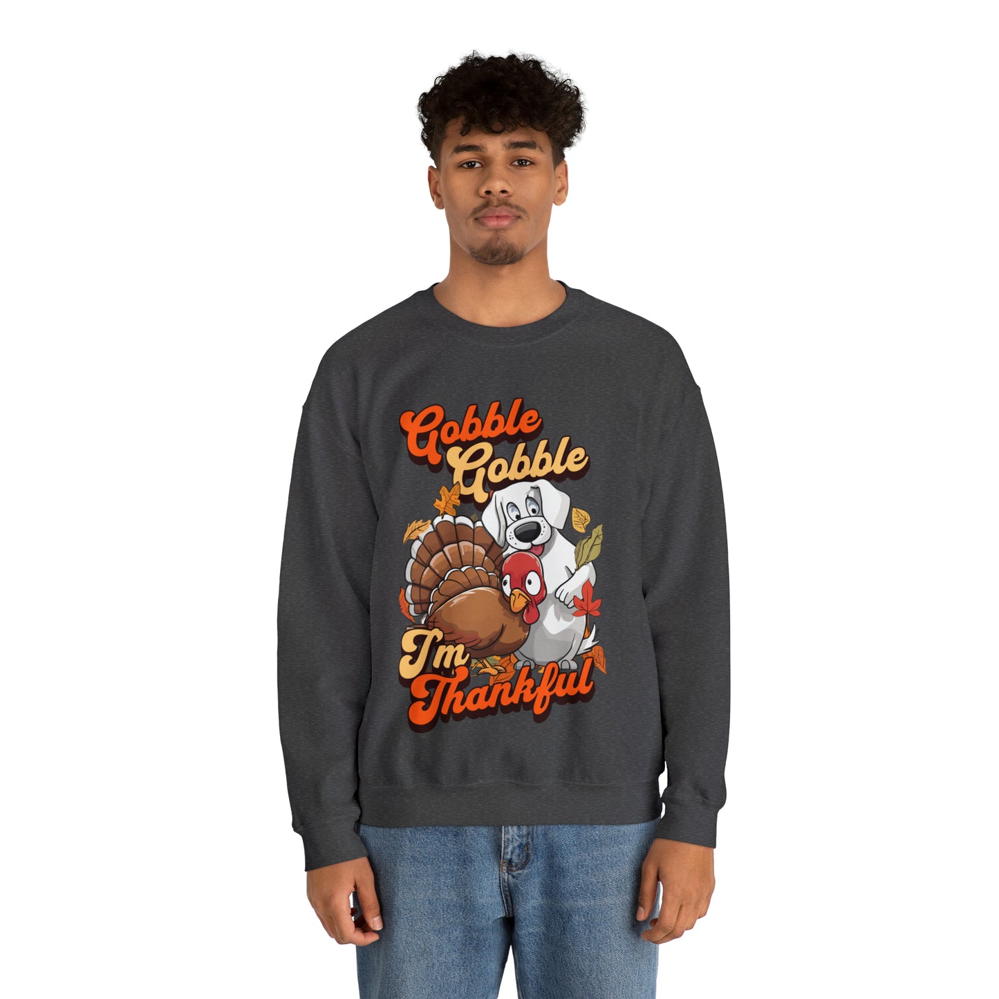 Gobble Gobble I'm Thankful Unisex Crewneck Sweatshirt