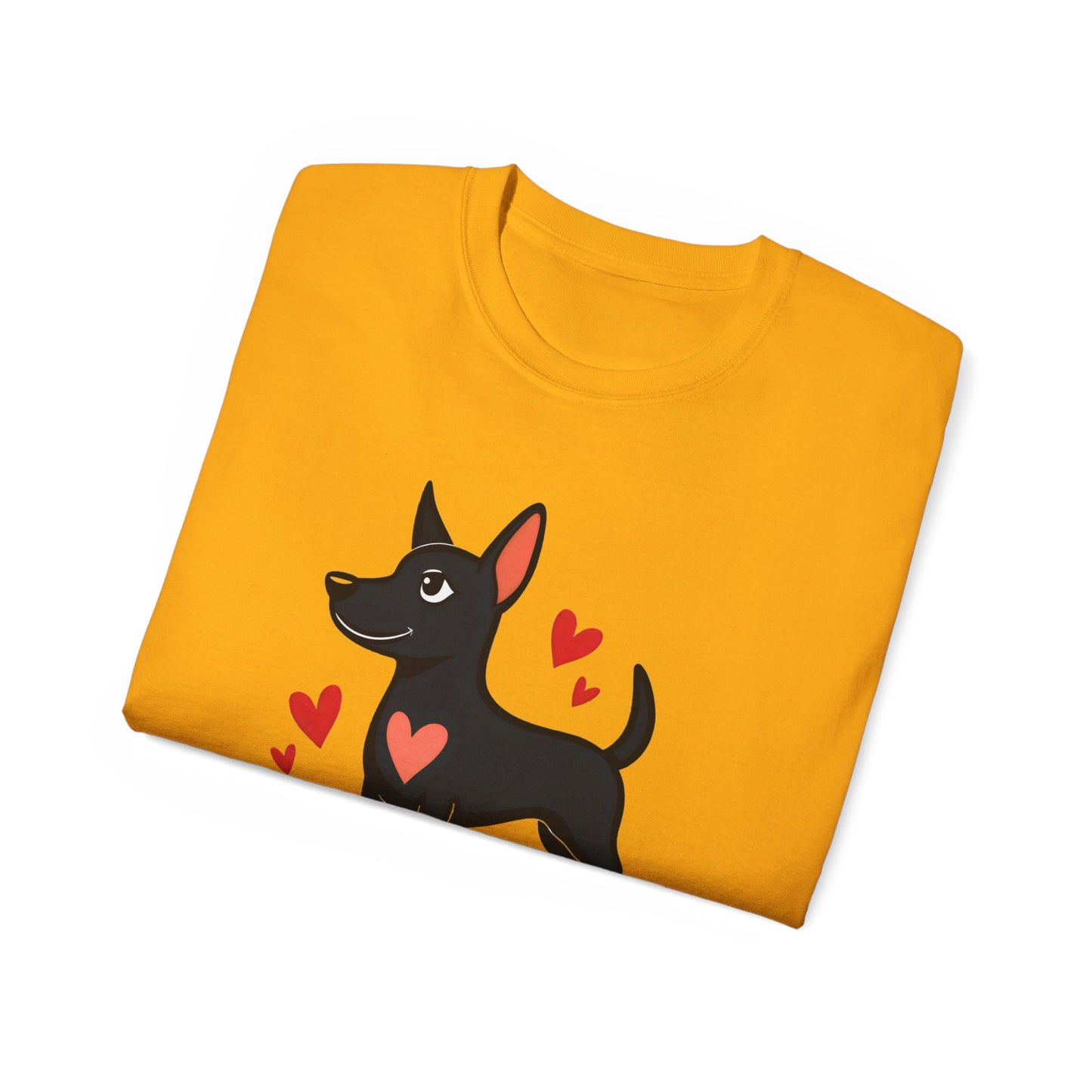 Cute Dog Cartoon Pawsitive Vibes Only Unisex Organic T-Shirt