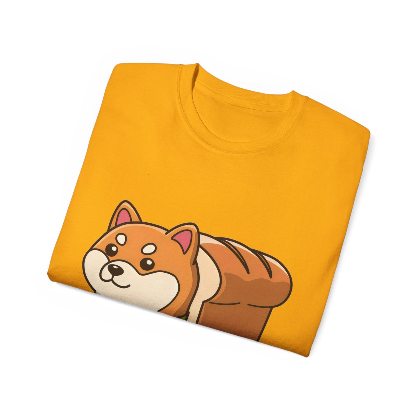 Cute Funny Dog Cartoon Shiba Bread Loaf Unisex Tee Shirt