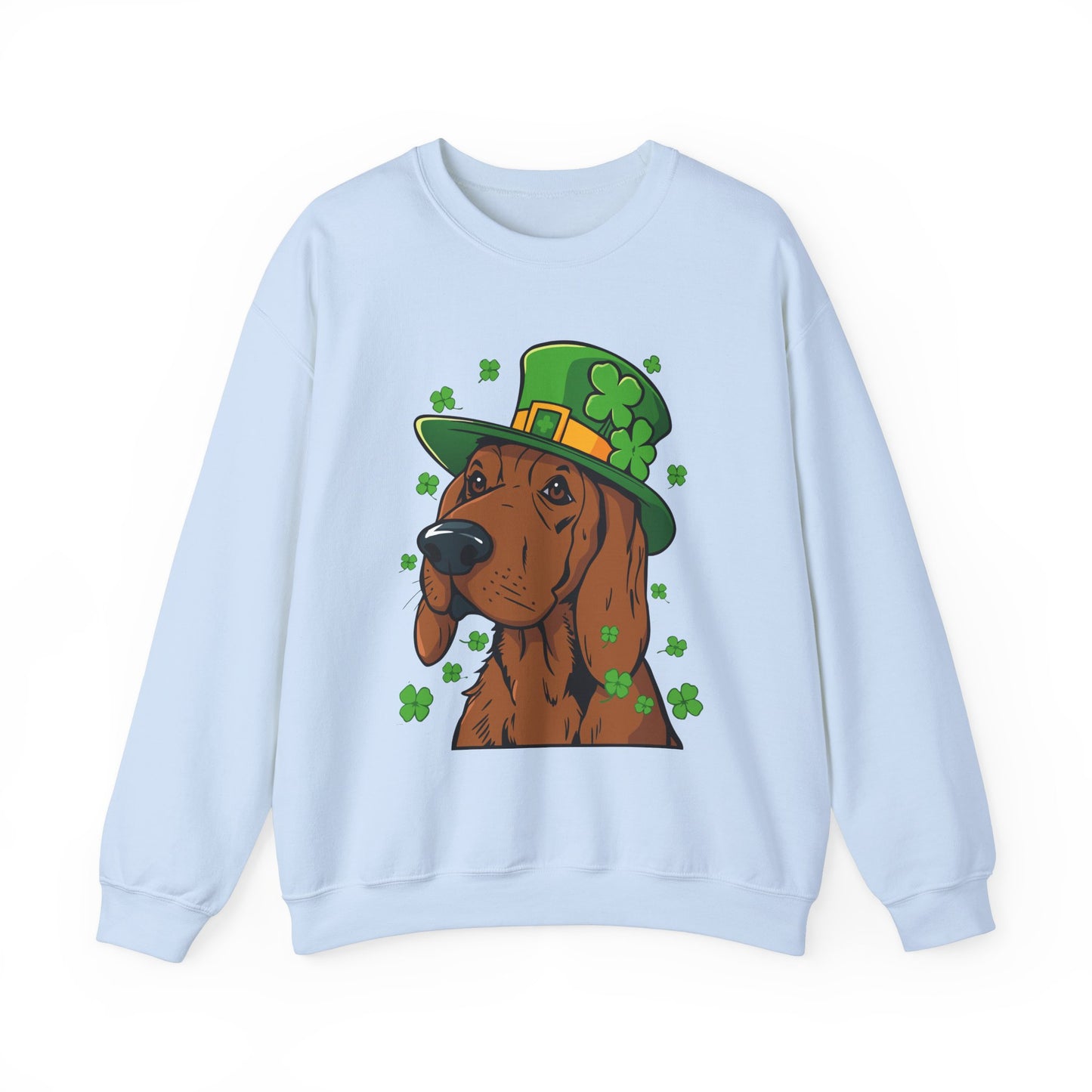 Cute Cartoon Shamrock Bloodhound St Patrick's Day Sweatshirt