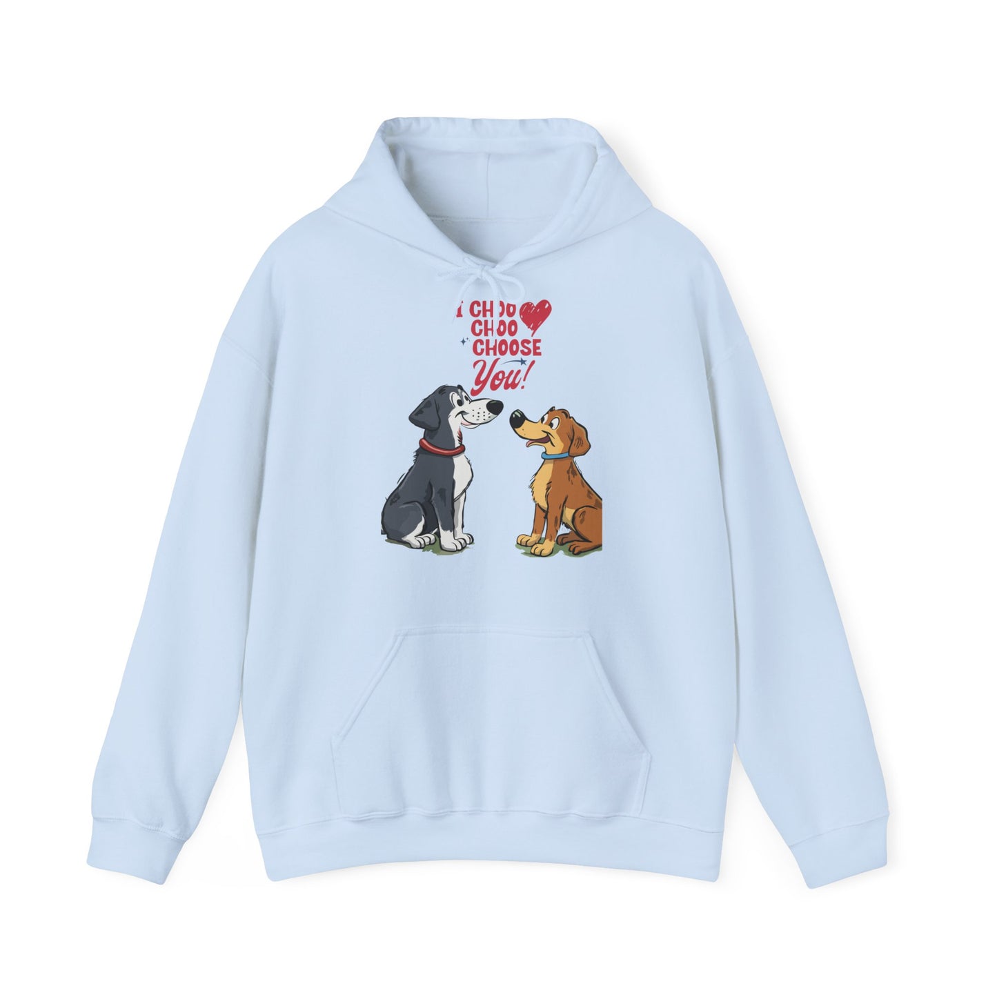 Cute Cartoon Dog I Choose You Valentine's Day Unisex Hooded Sweatshirt