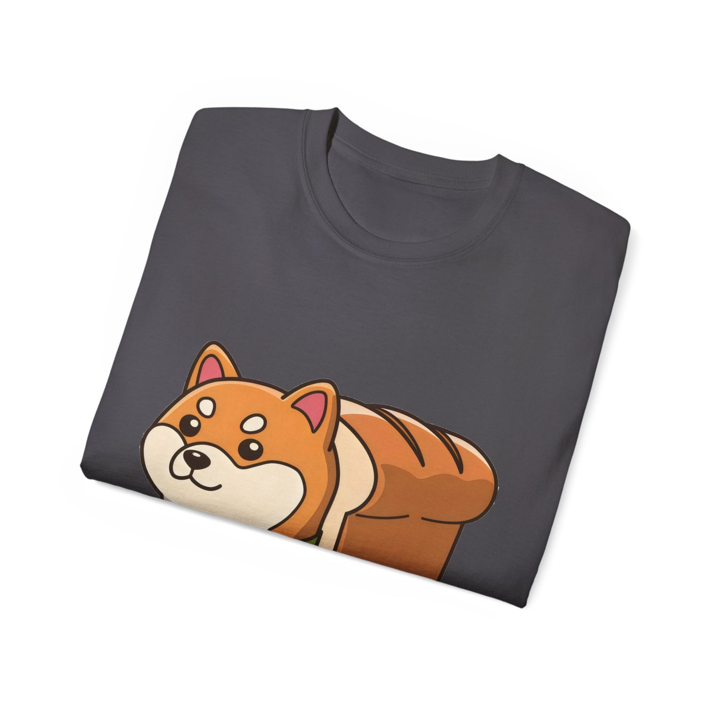 Cute Funny Dog Cartoon Shiba Bread Loaf Unisex Tee Shirt