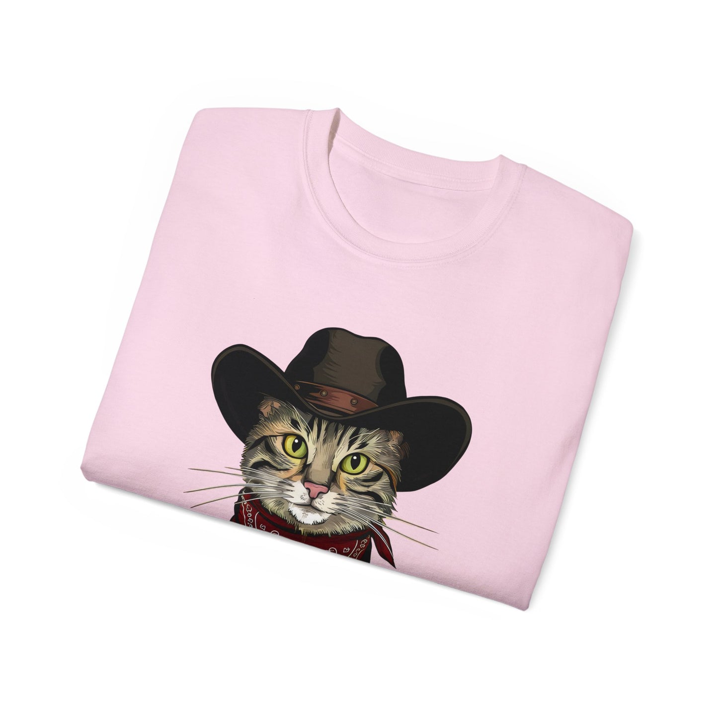 Cute Cat Cartoon Meowdy Partner Unisex Organic T-Shirt