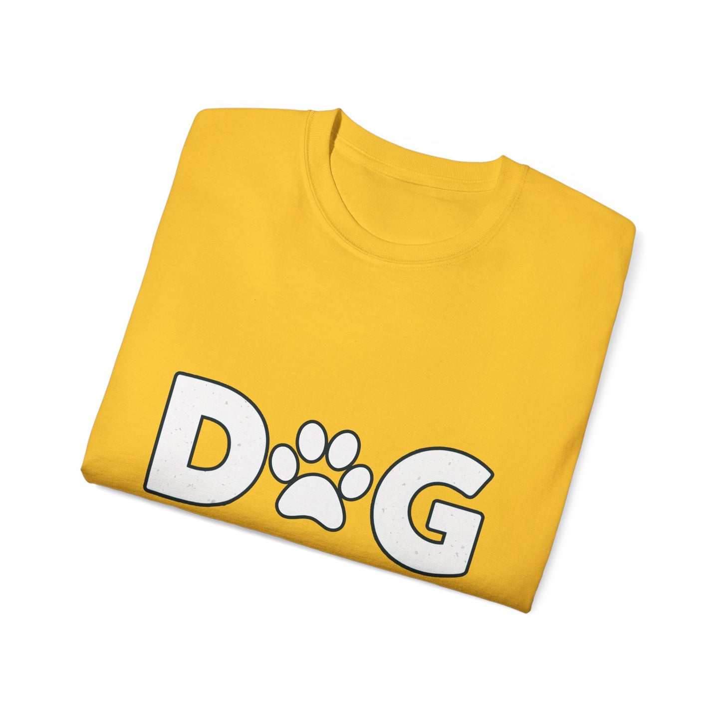 Cute Dog Dad Paw Print Unisex Organic T-Shirt