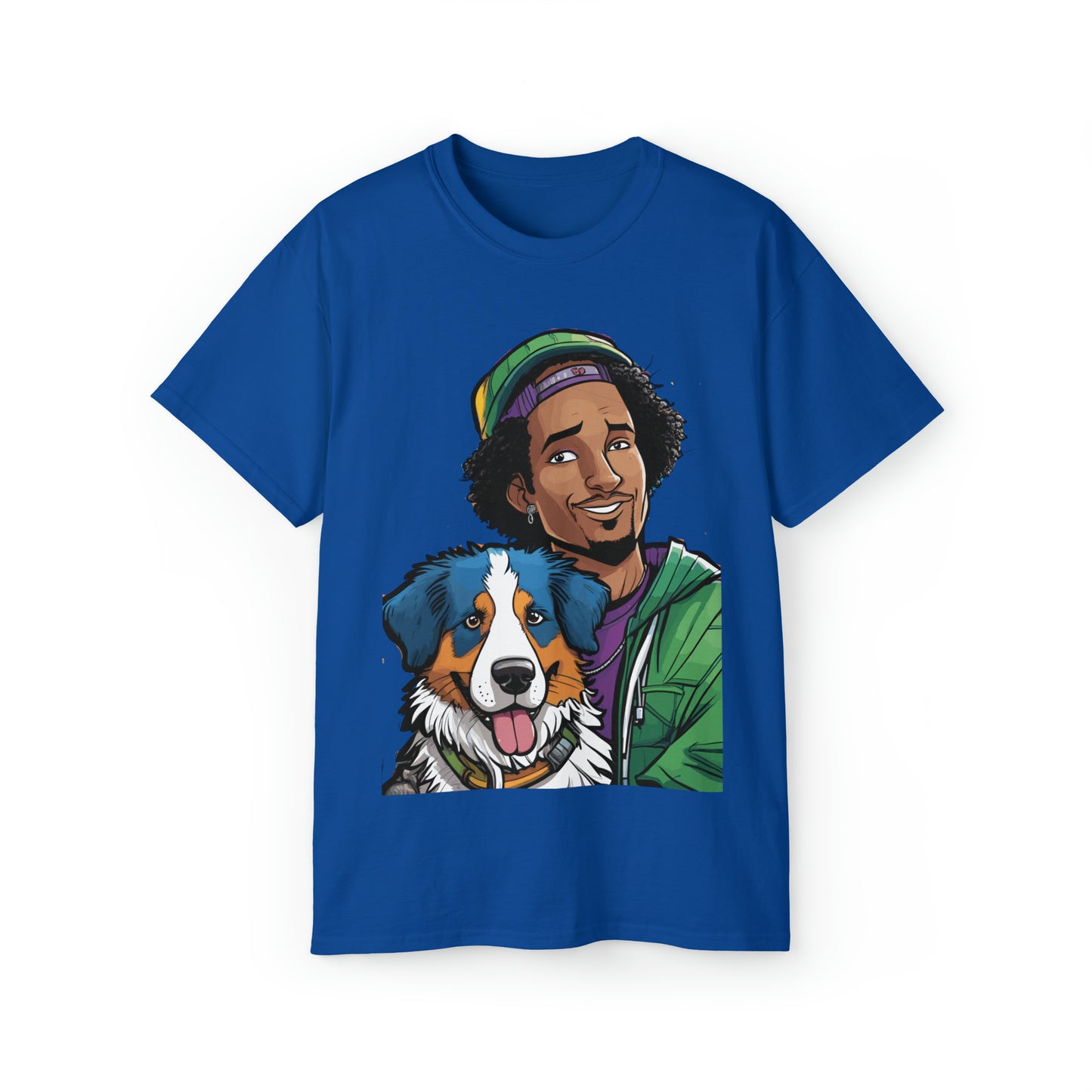 Cute Funny Rappers with Puppies Unisex Organic T-Shirt