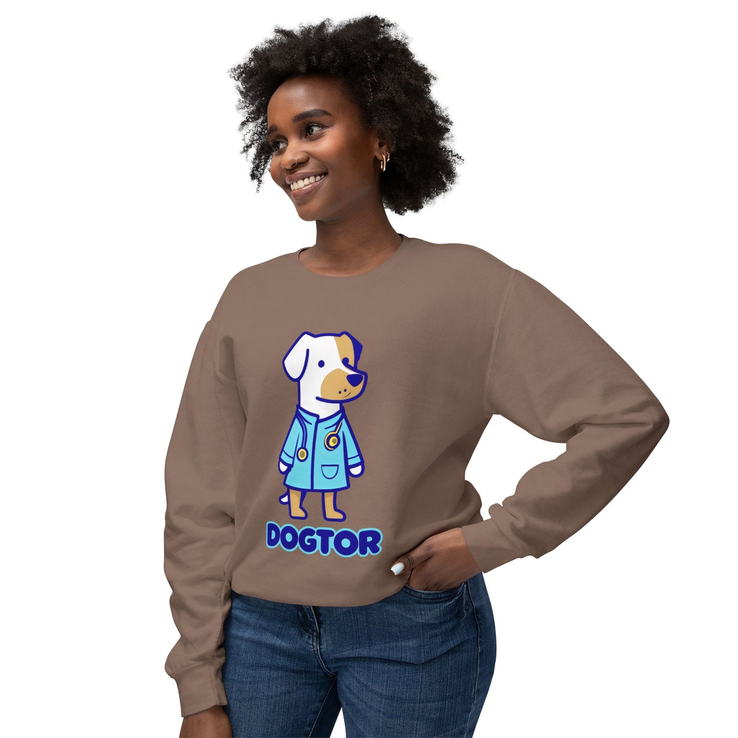 Cute Cartoon Dog Meme Dogtor Sweatshirt