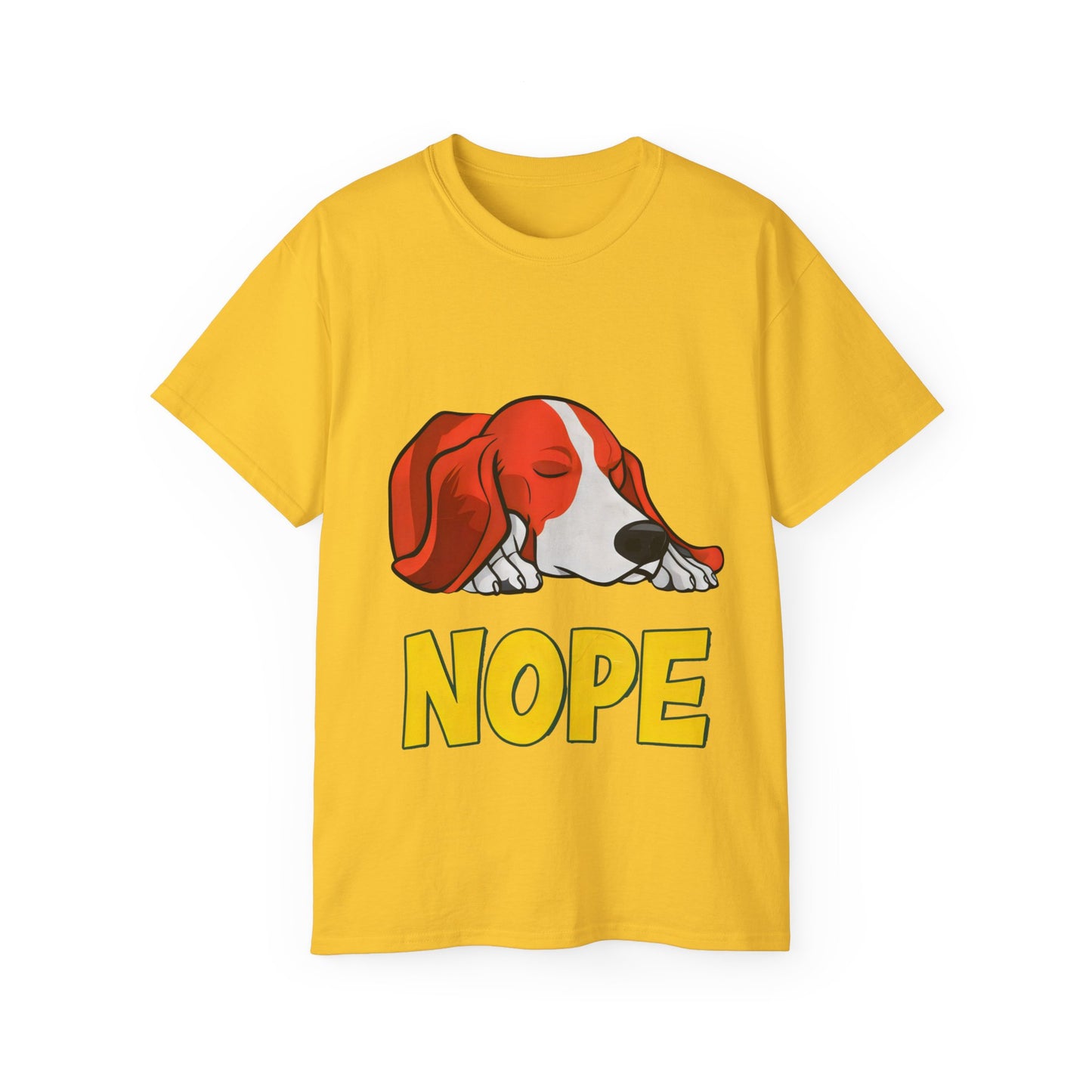 Cute Dog Cartoon Nope Meme Unisex Organic T-Shirt