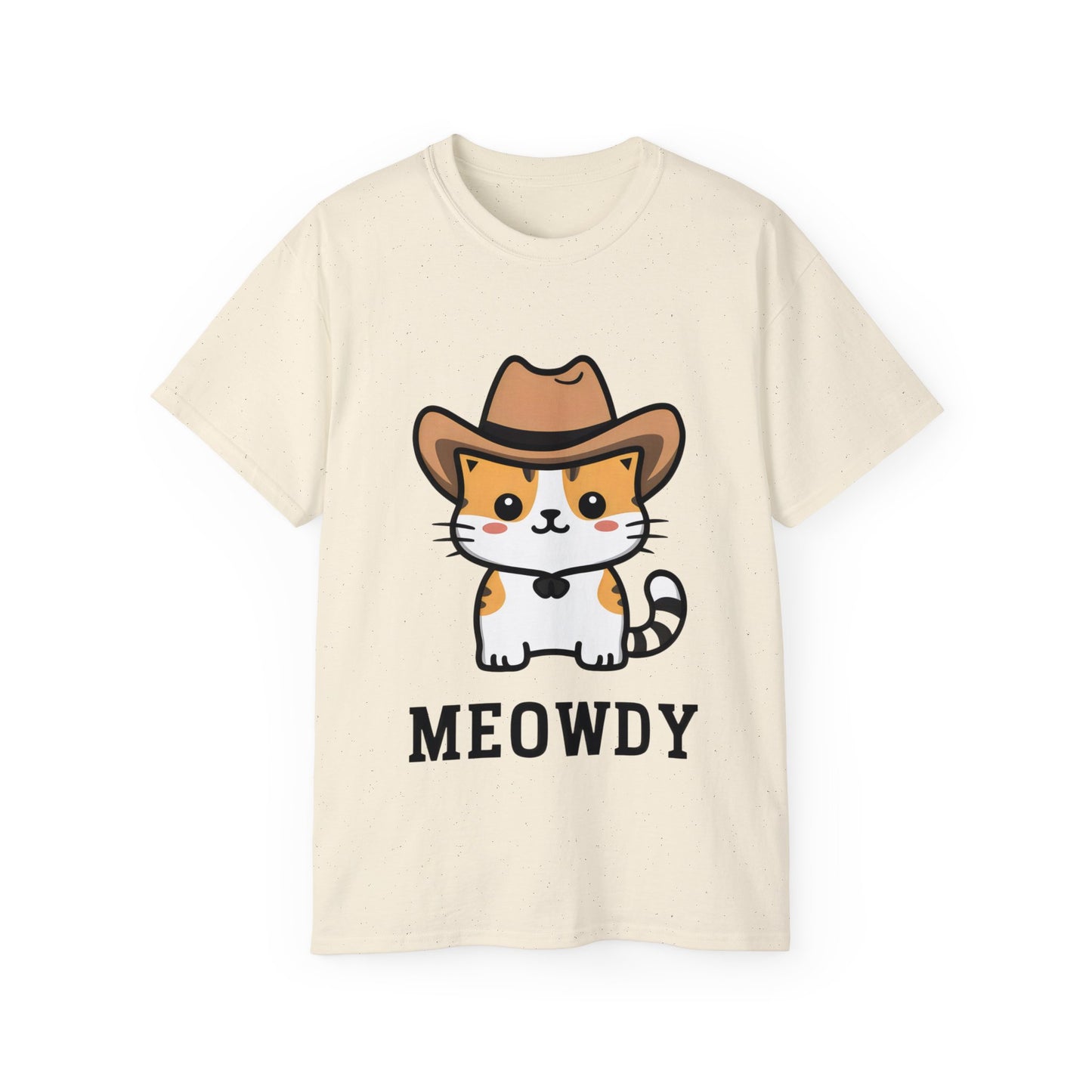 Cute Cat Cartoon Meowdy Unisex Organic T-Shirt