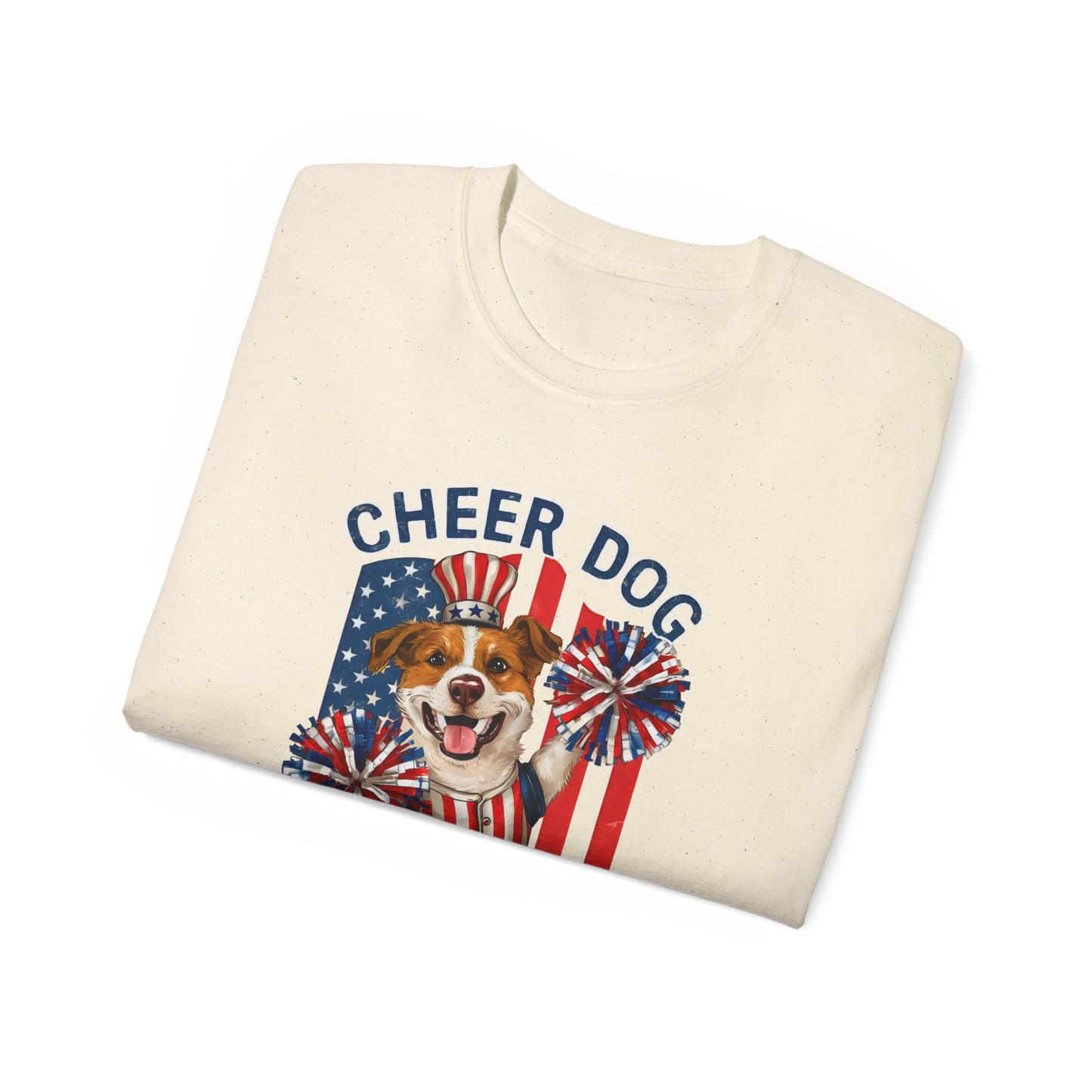 Cute Cartoon Cheer Dog Dad Organic T-Shirt