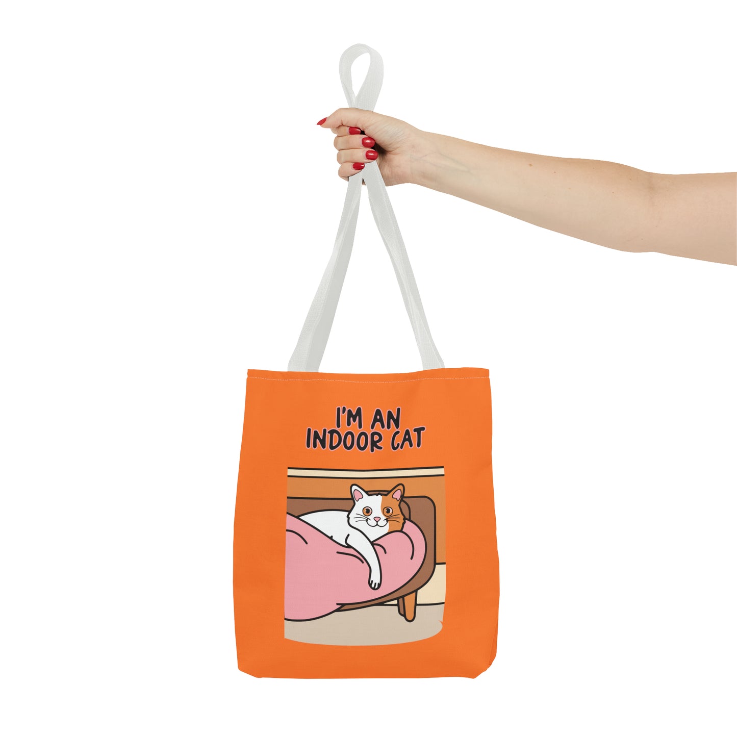 Cute Funny I'm an Indoor Cat Cartoon Meme Tote Bag