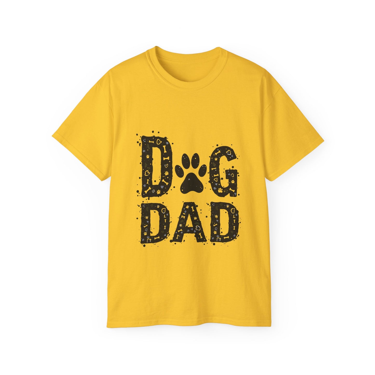 Cute Dog Dad Paw Print Unisex Organic T-Shirt