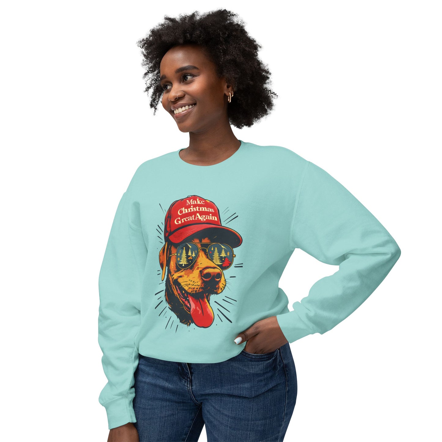 Funny Make Christmas Great Again Dog Lover Sweatshirt