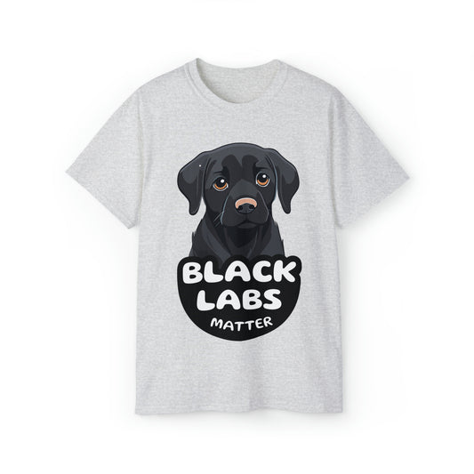 Cute Black Labs Matter Unisex Organic T-Shirt