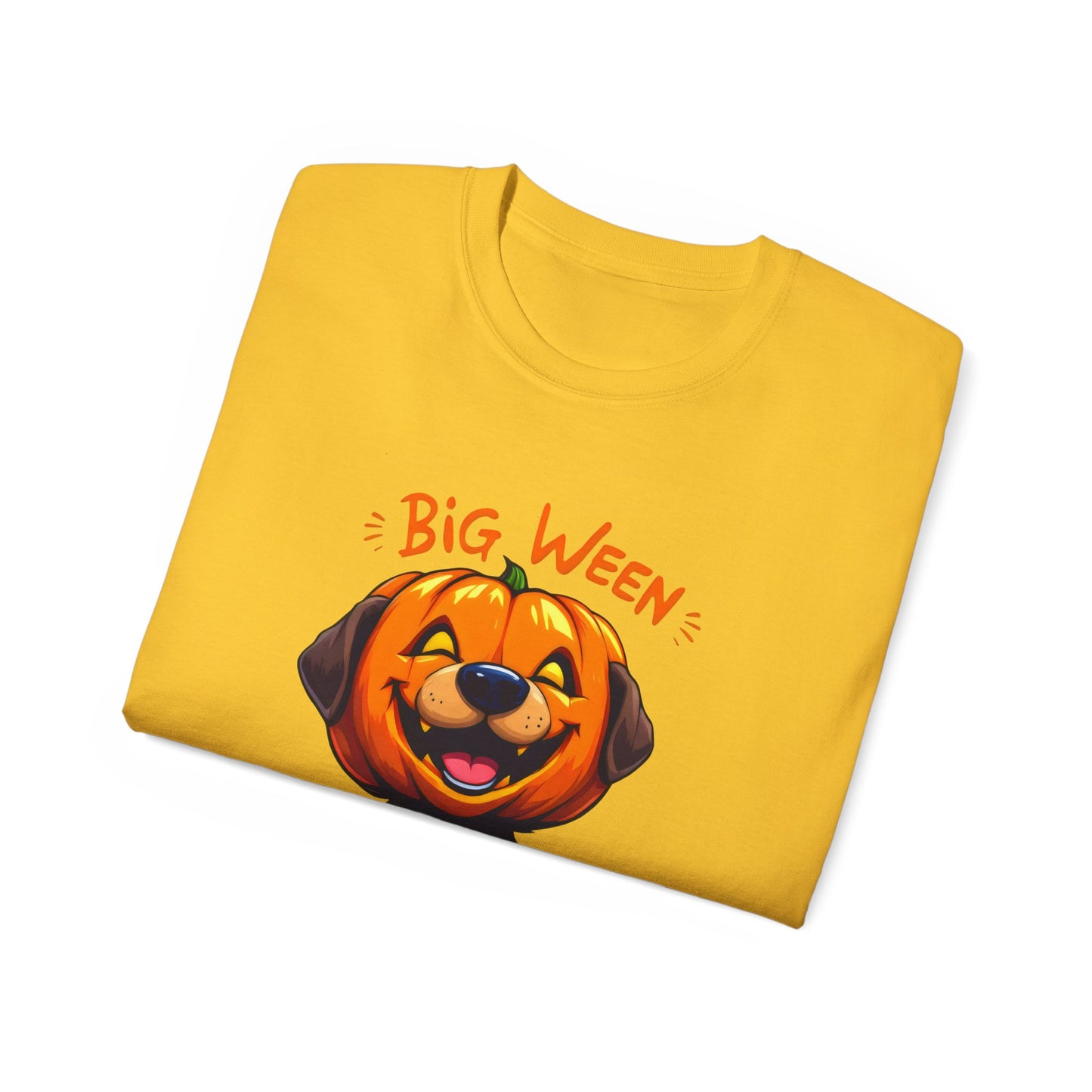 Cute Dog Cartoon Big Ween Energy Unisex Organic T-Shirt