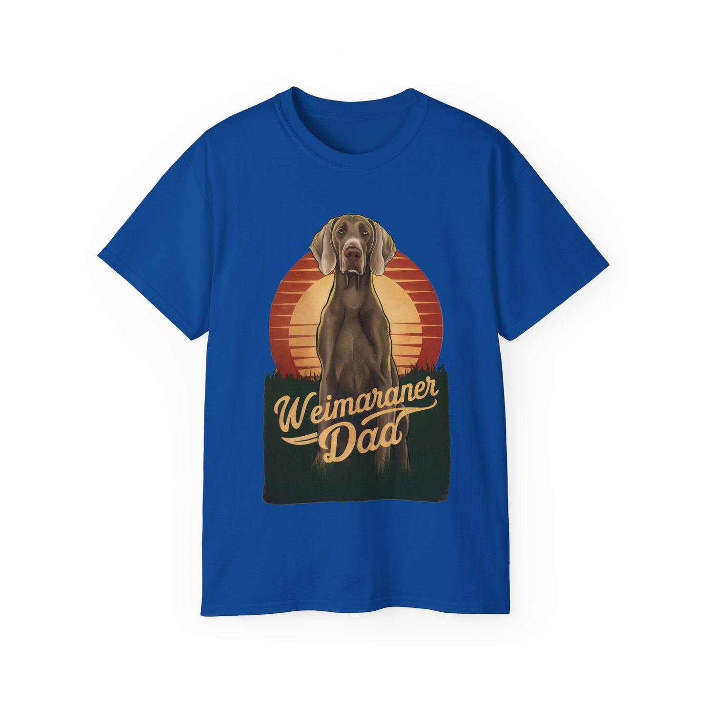 Cute Cartoon Weimaraner Dad Organic T-Shirt