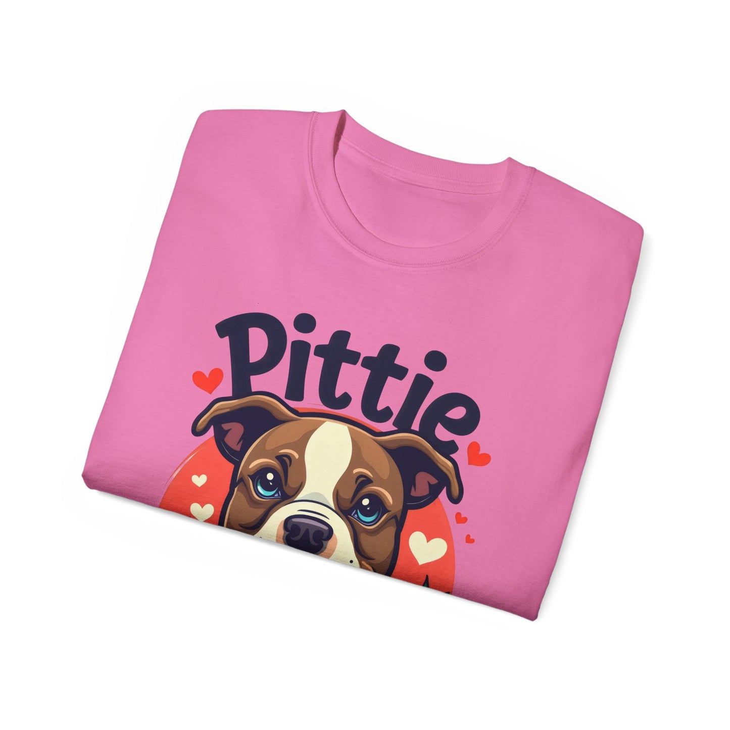 Cute Dog Cartoon Pittie Mom Organic T-Shirt