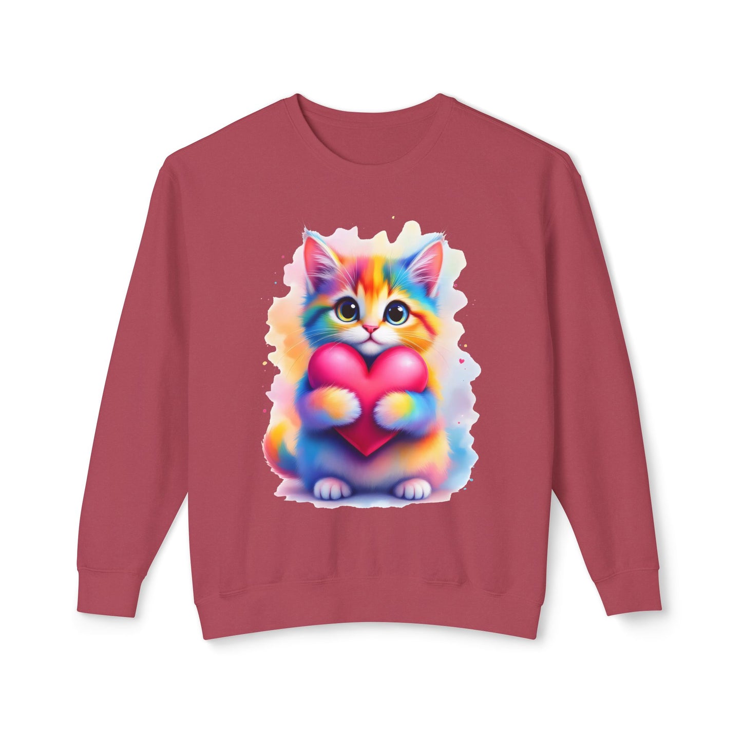 Rainbow Cat Heart Sweatshirt