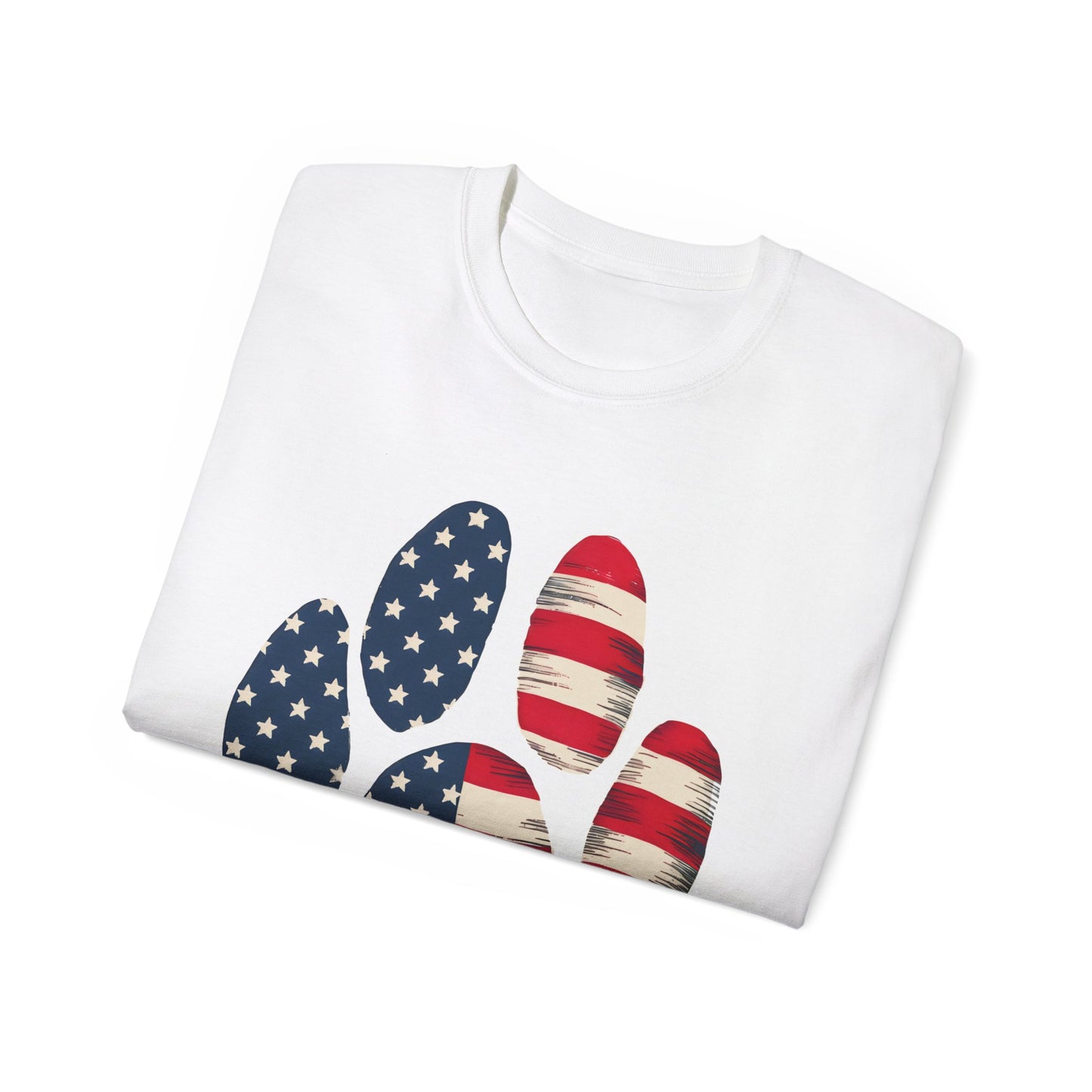 Paw Print Fourth of July Organic T-Shirt