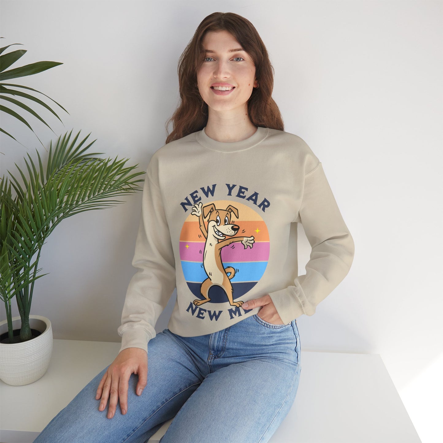 Cute Funny New Year New Me Unisex Crewneck Sweatshirt