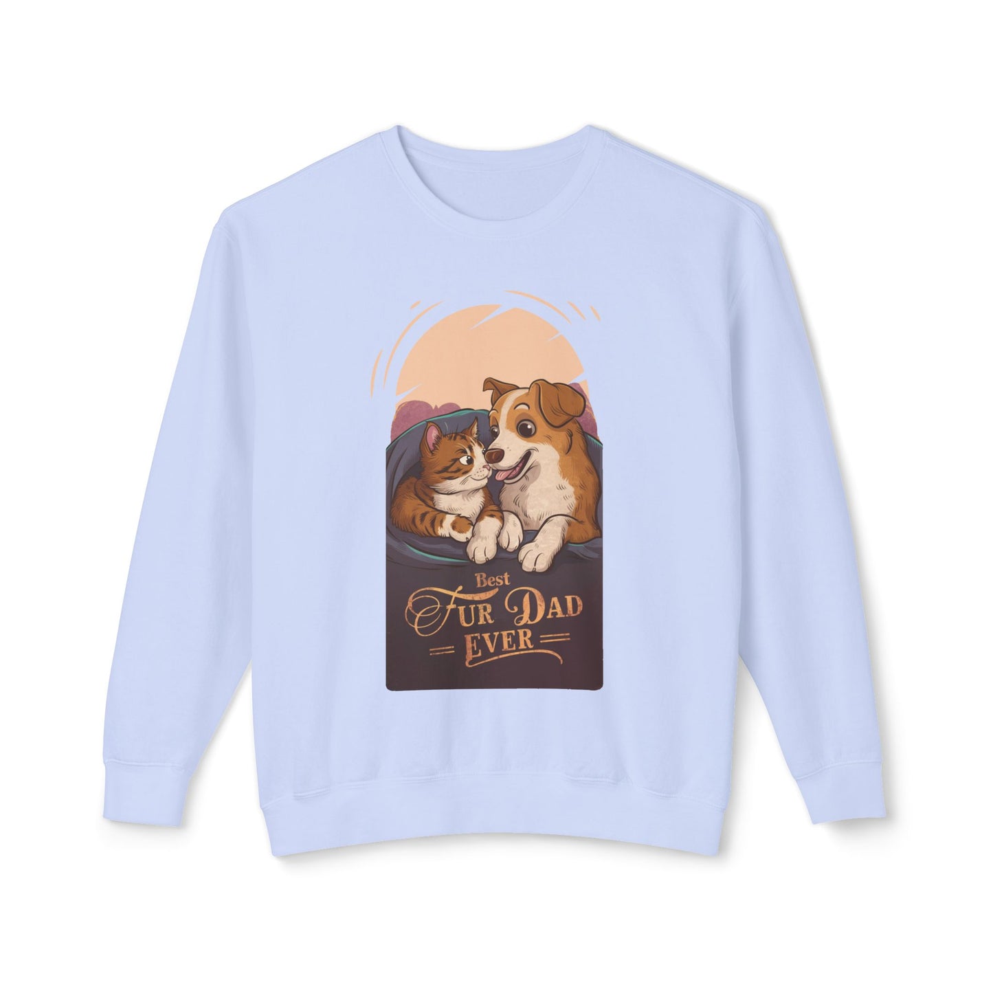 Best Fur Dad Ever Crewneck Sweatshirt - Unisex Lightweight