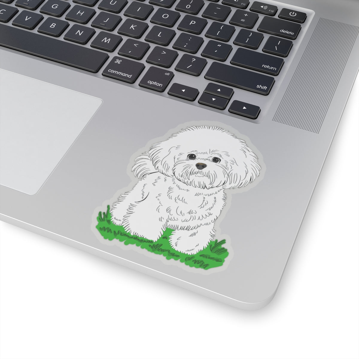 Cute Dog Cartoon Bichon Frise Poodle Kiss-cut Stickers