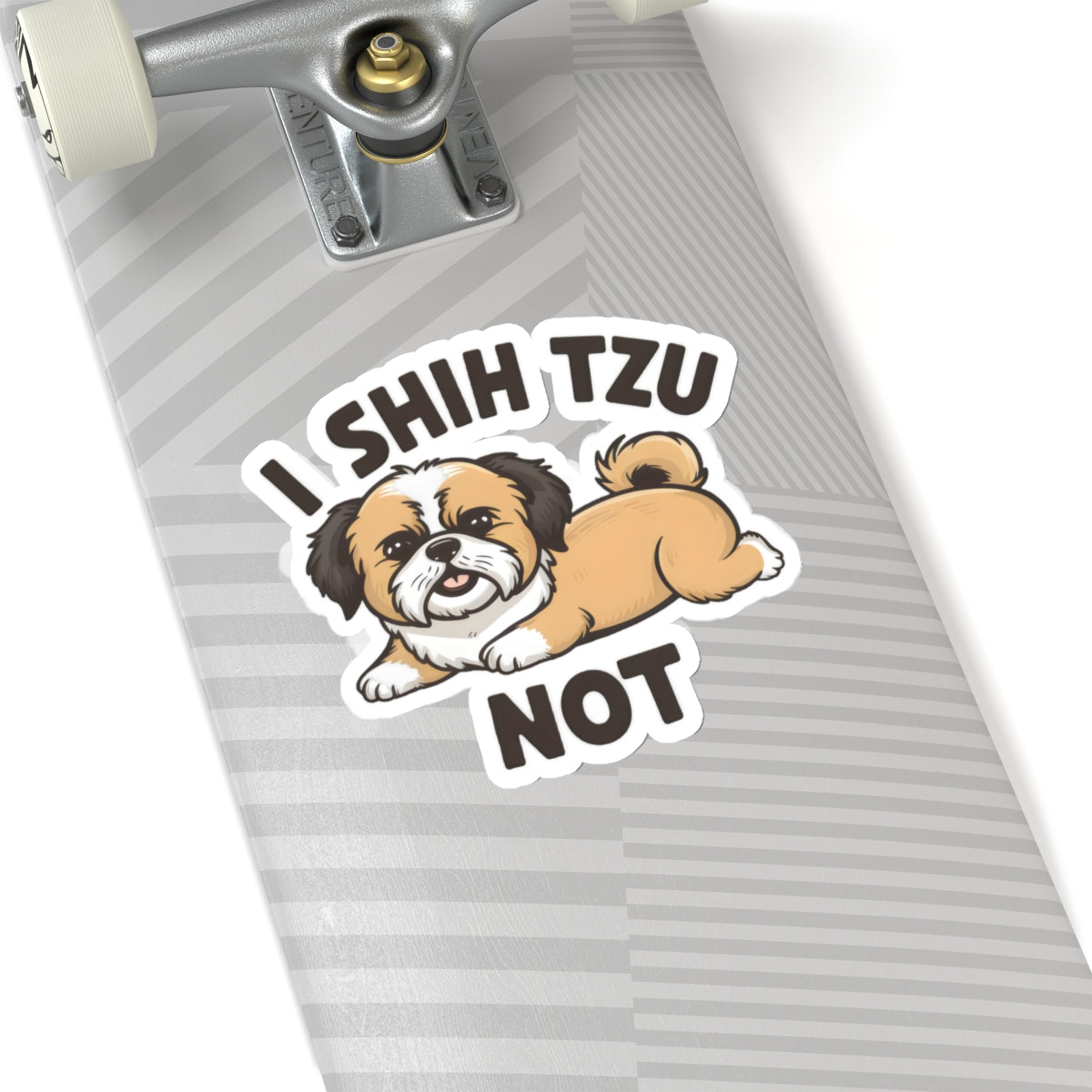 Cute Funny Cartoon I Shih Tzu Not Dog Meme Kiss-cut Stickers