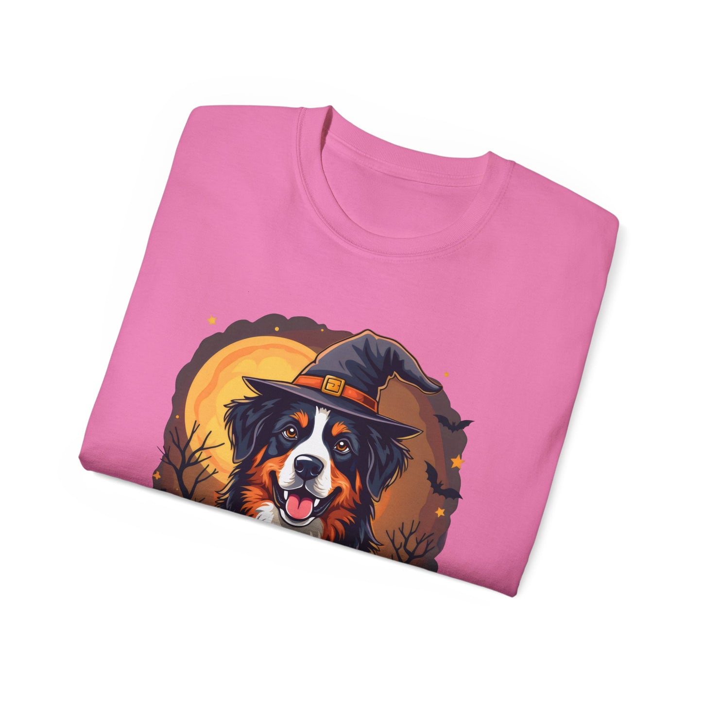 Dog Cartoon Too Cute to Spook Halloween Unisex Organic T-Shirt