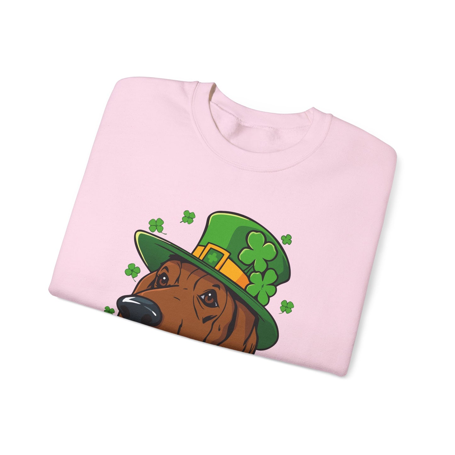 Cute Cartoon Shamrock Bloodhound St Patrick's Day Sweatshirt