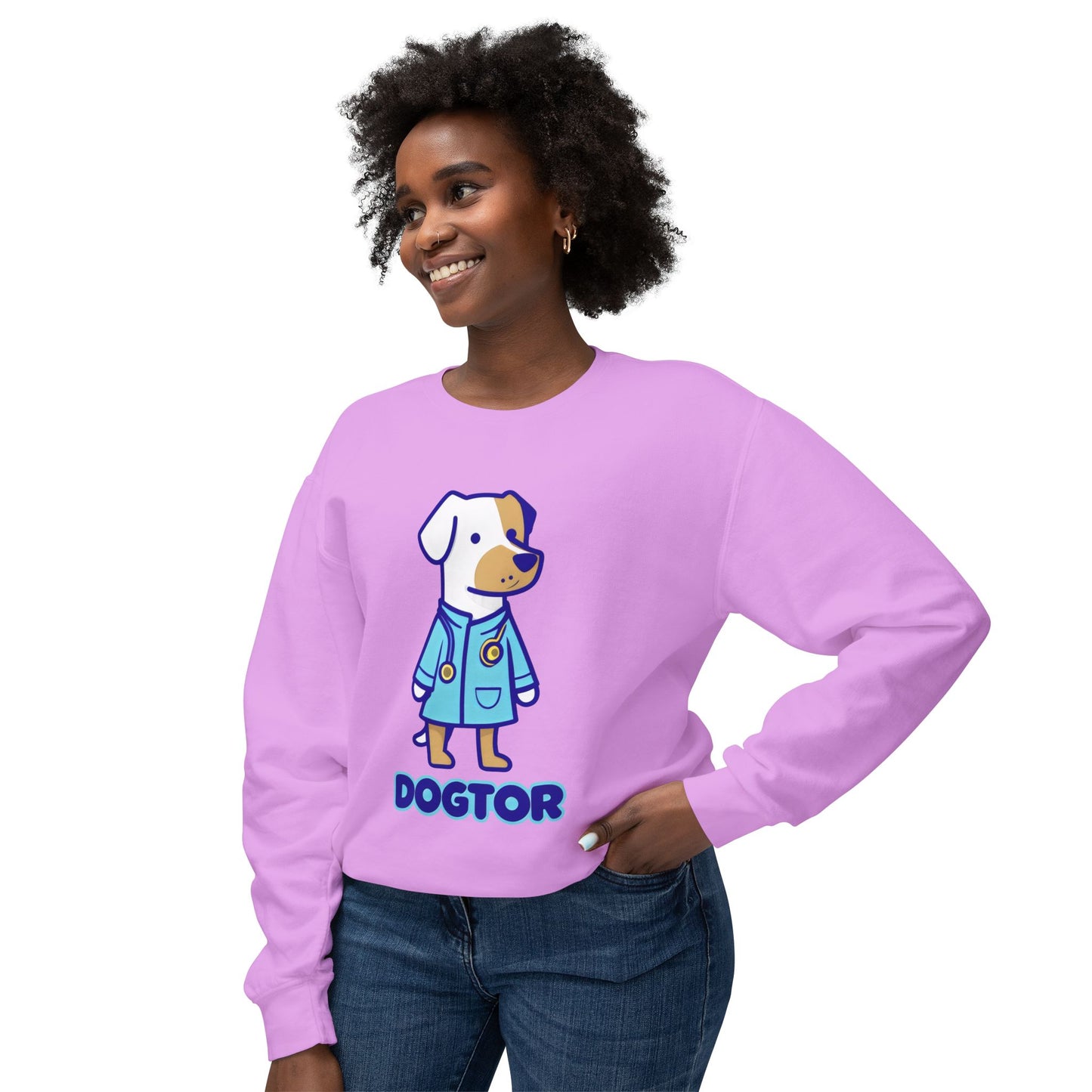 Cute Cartoon Dog Meme Dogtor Sweatshirt