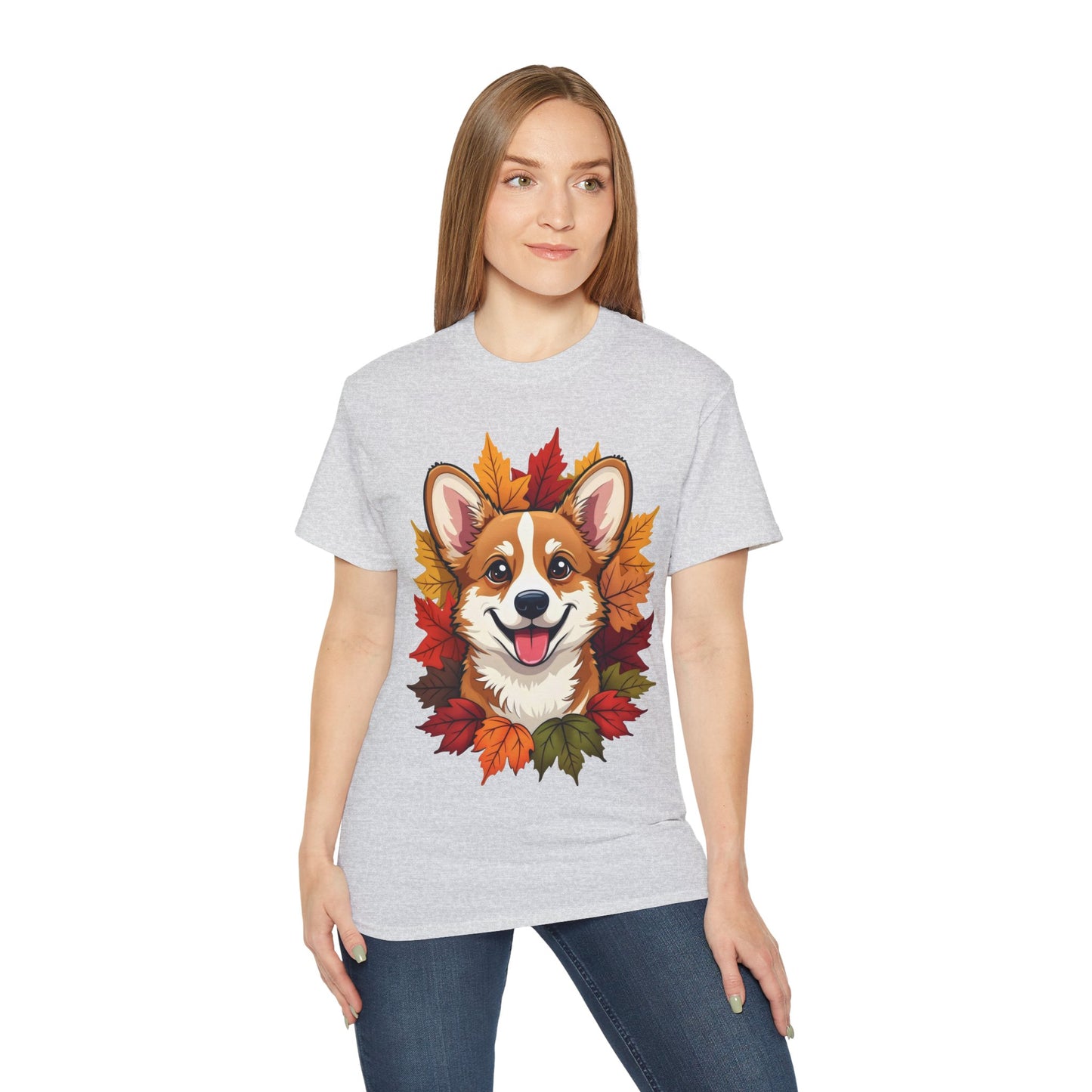 Cute Dog Cartoon Corgi Fall Tee