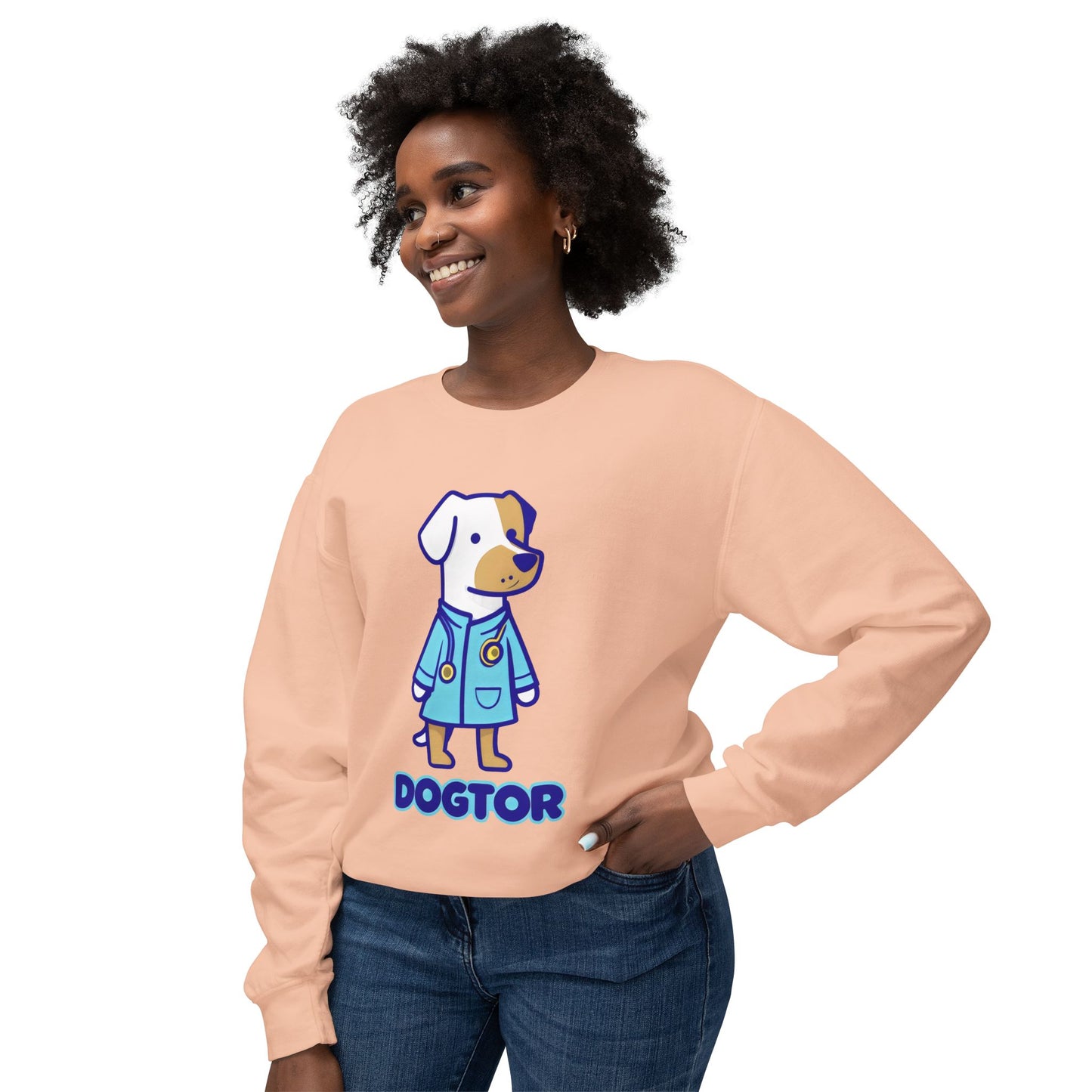 Cute Cartoon Dog Meme Dogtor Sweatshirt