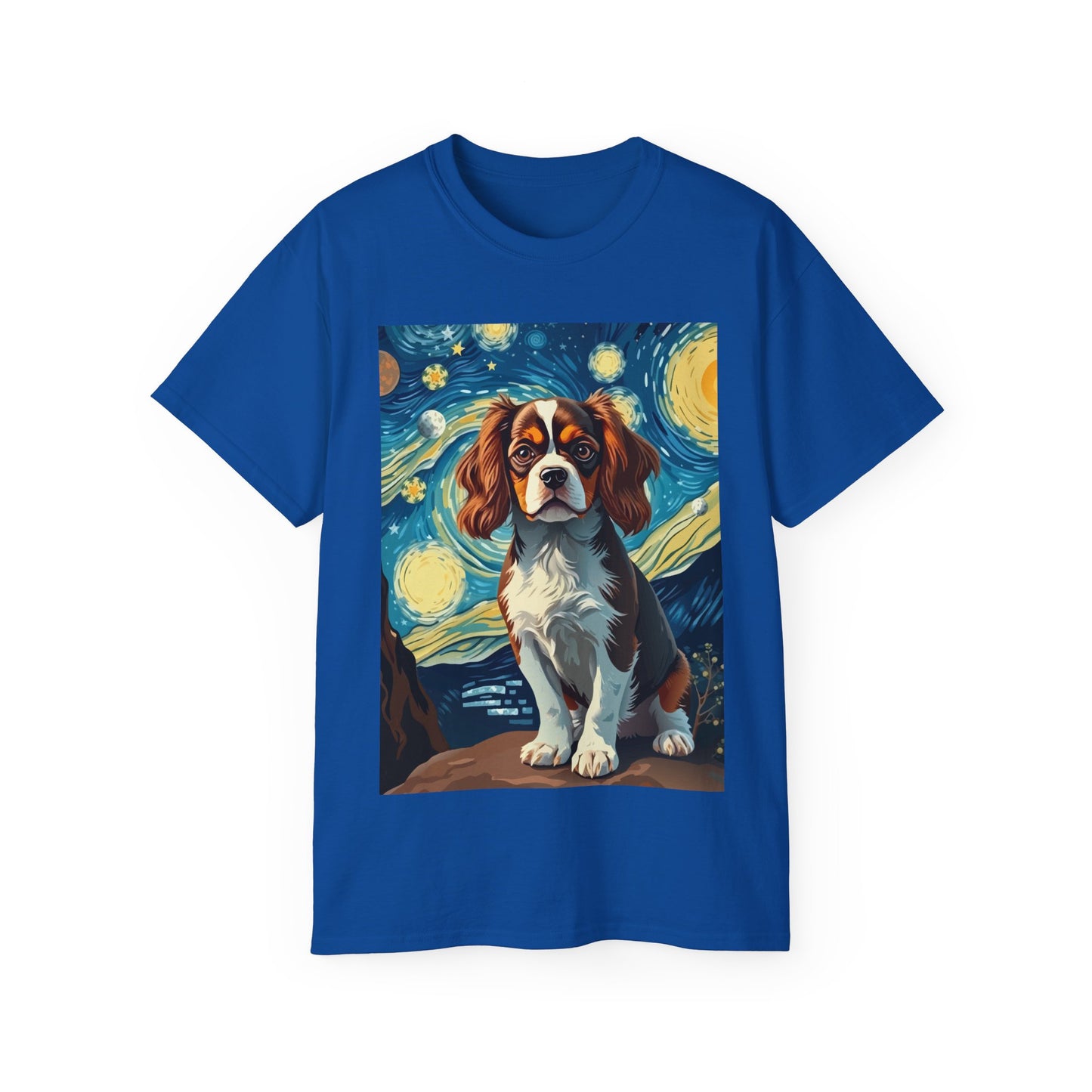 Starry Night Cavalier King Charles Spaniel Organic Tee