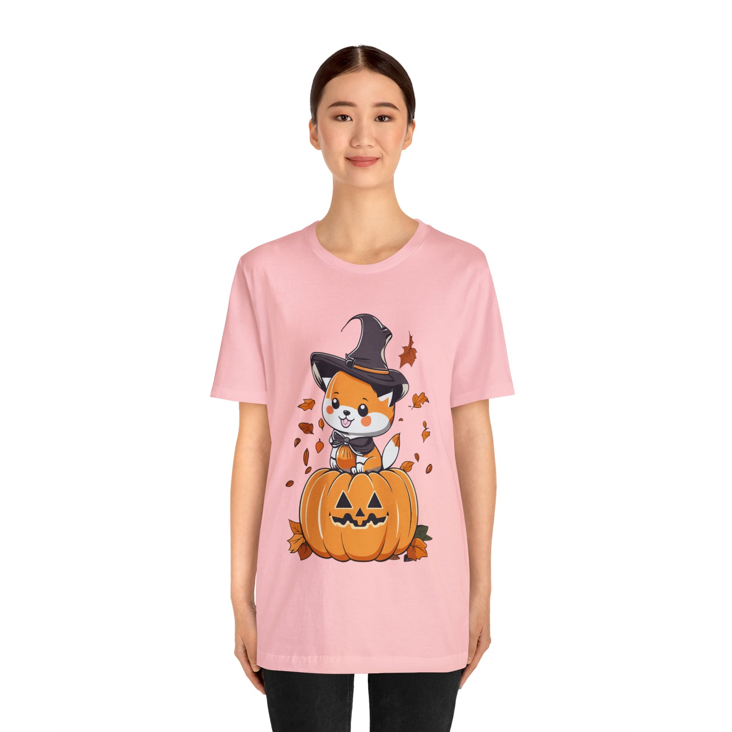 Cute Shiba Pumpkin Unisex Jersey Short Sleeve Tee