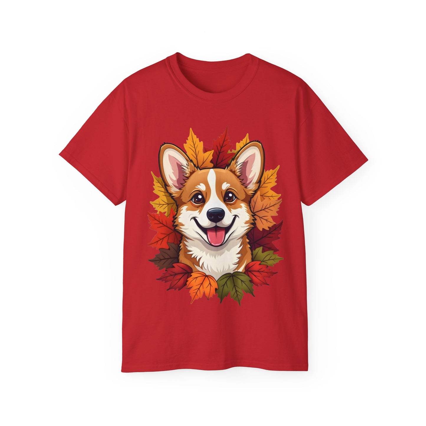 Cute Dog Cartoon Corgi Fall Tee