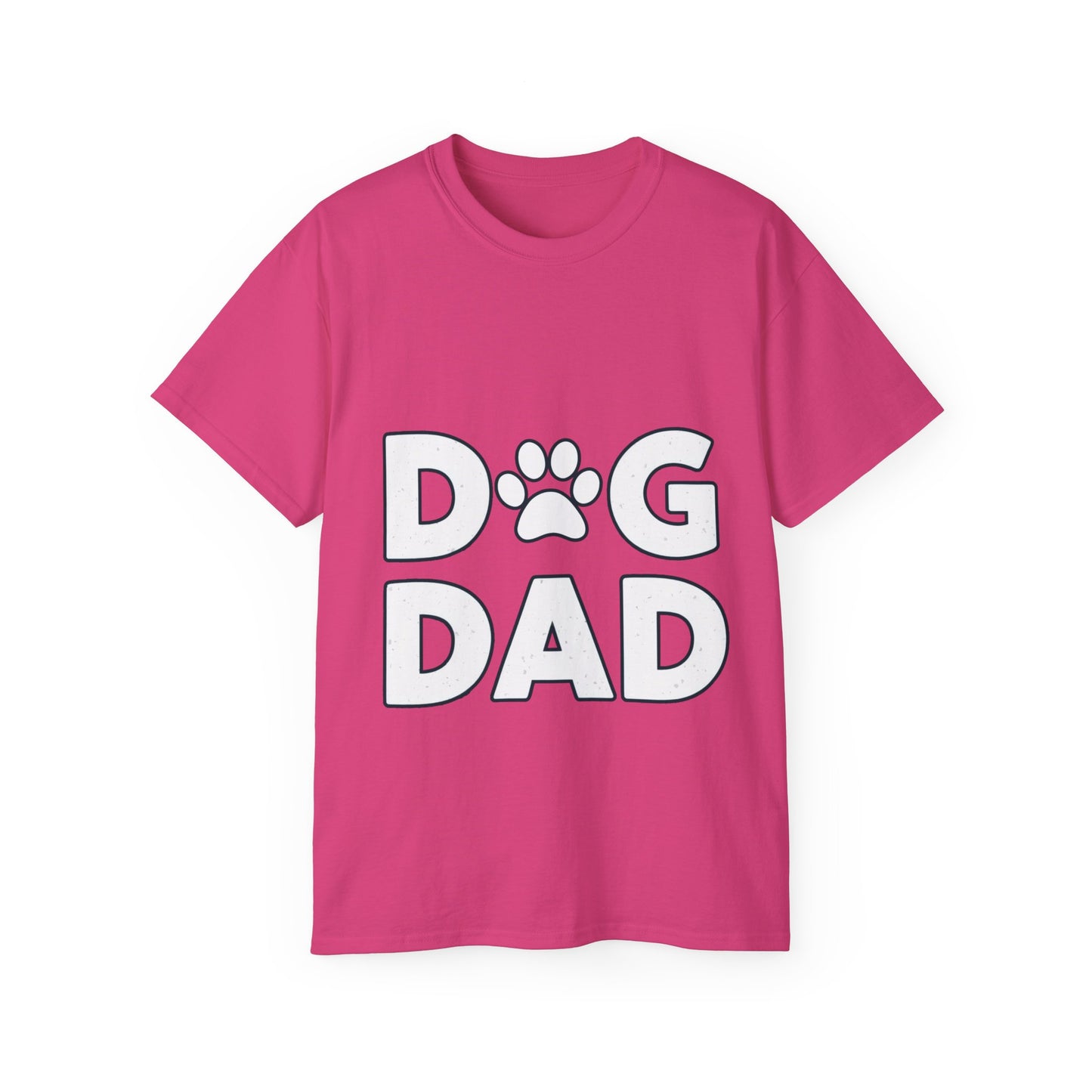 Cute Dog Dad Paw Print Unisex Organic T-Shirt