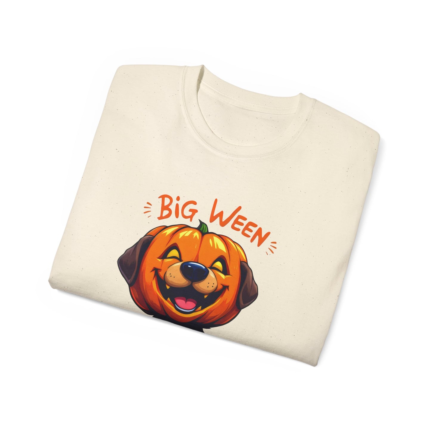 Cute Dog Cartoon Big Ween Energy Unisex Organic T-Shirt