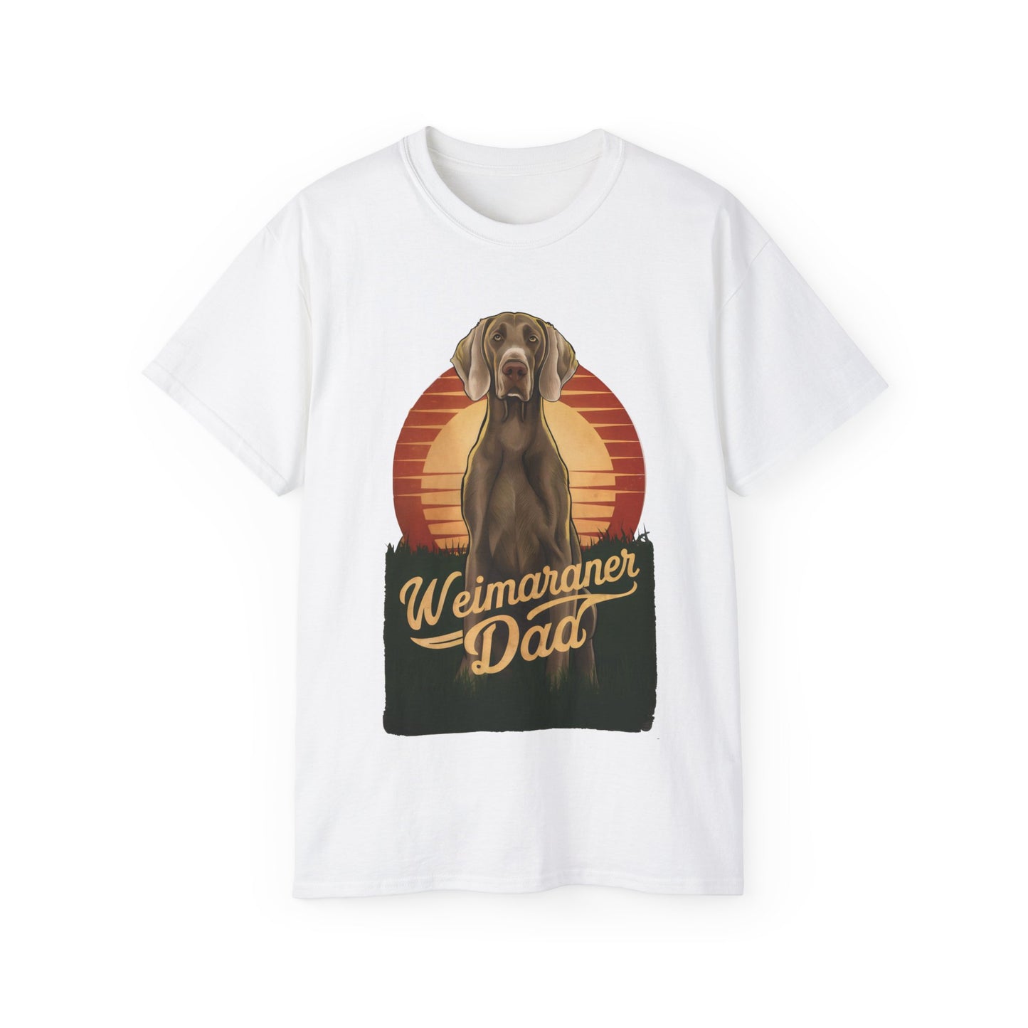 Cute Cartoon Weimaraner Dad Organic T-Shirt