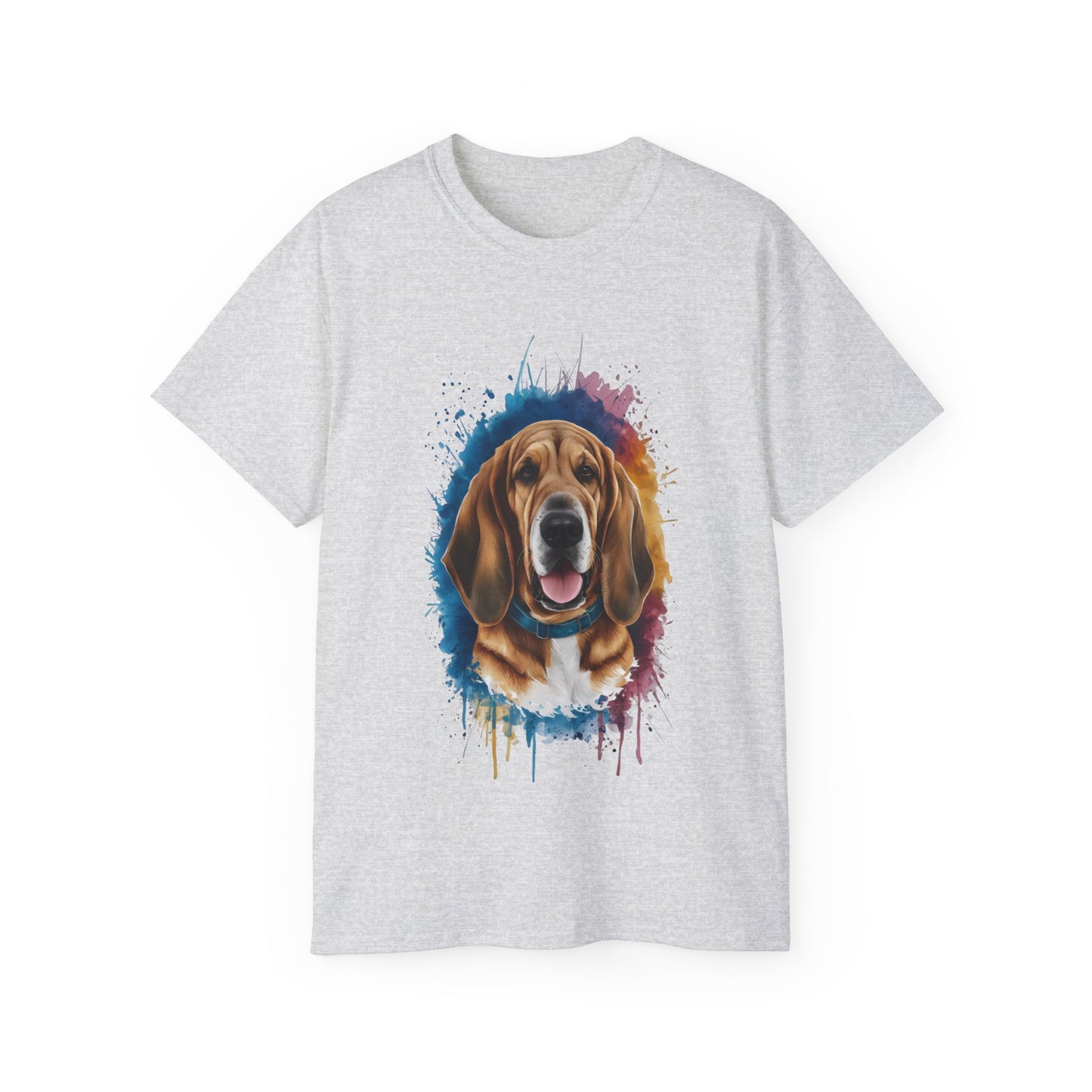 Cute Watercolour Bloodhound Dog Lover Organic T-Shirt