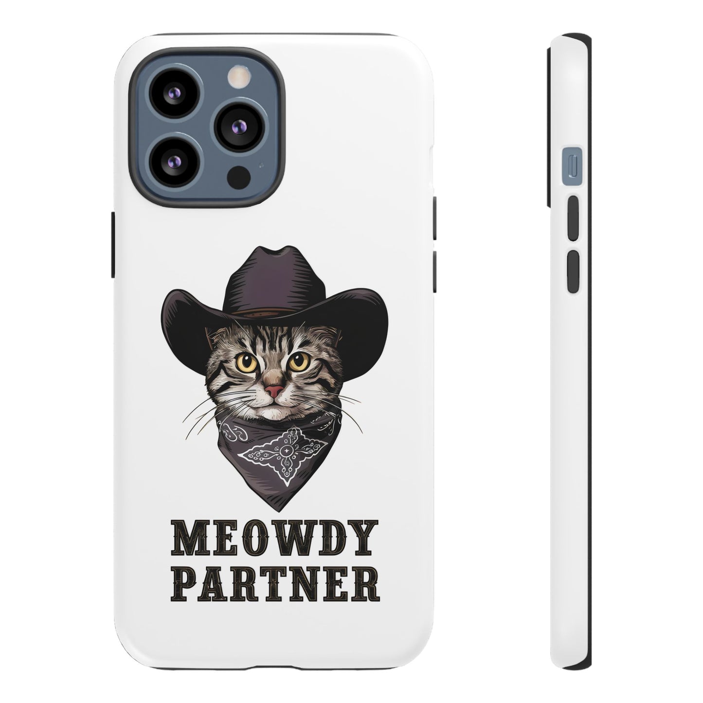 Cute Funny Cat Cartoon Meowdy Partner iPhone Tough Cases