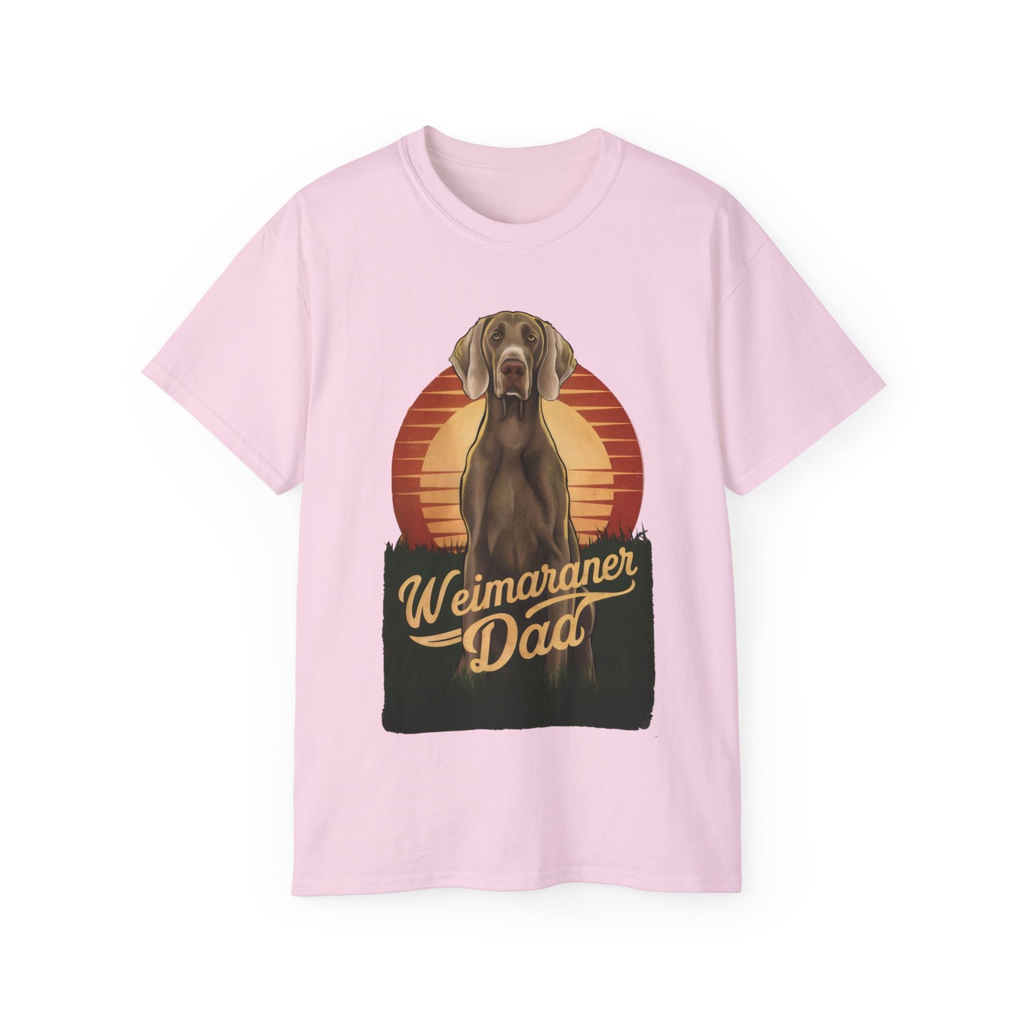 Cute Cartoon Weimaraner Dad Organic T-Shirt