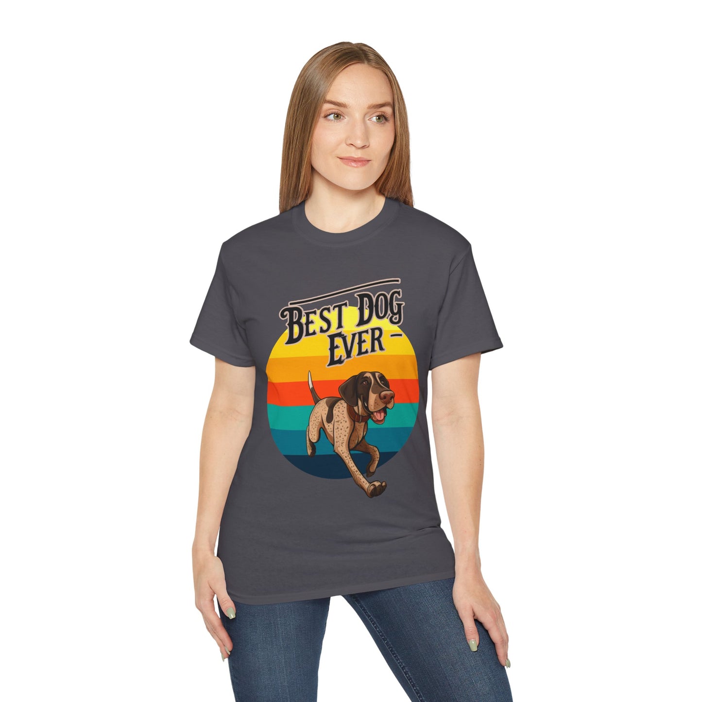 Cute Best Dog Ever German Shepherd Pointer GSP Unisex Organic T-Shirt