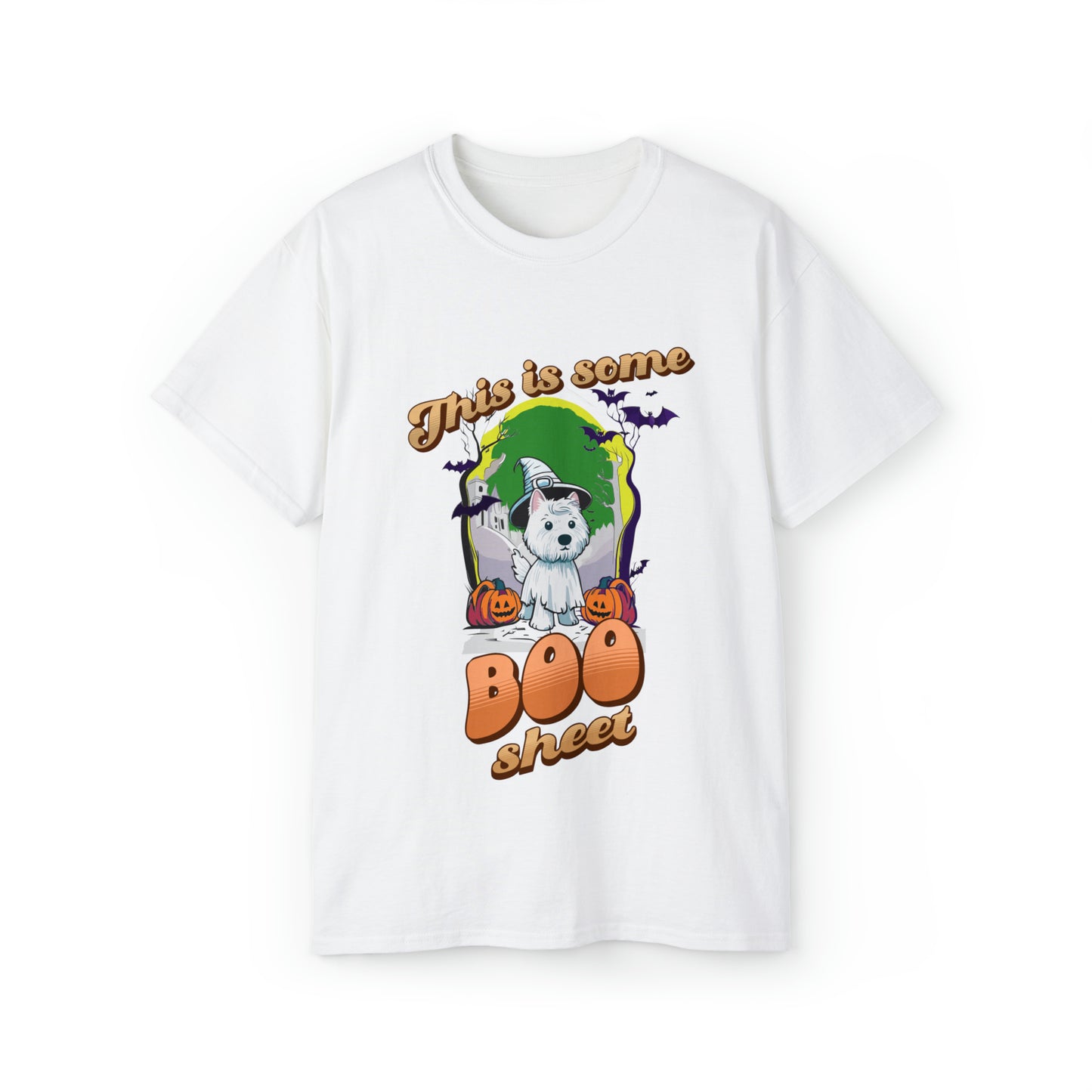 Cute Funny This is Some Boo Sheet Unisex Organic T-Shirt