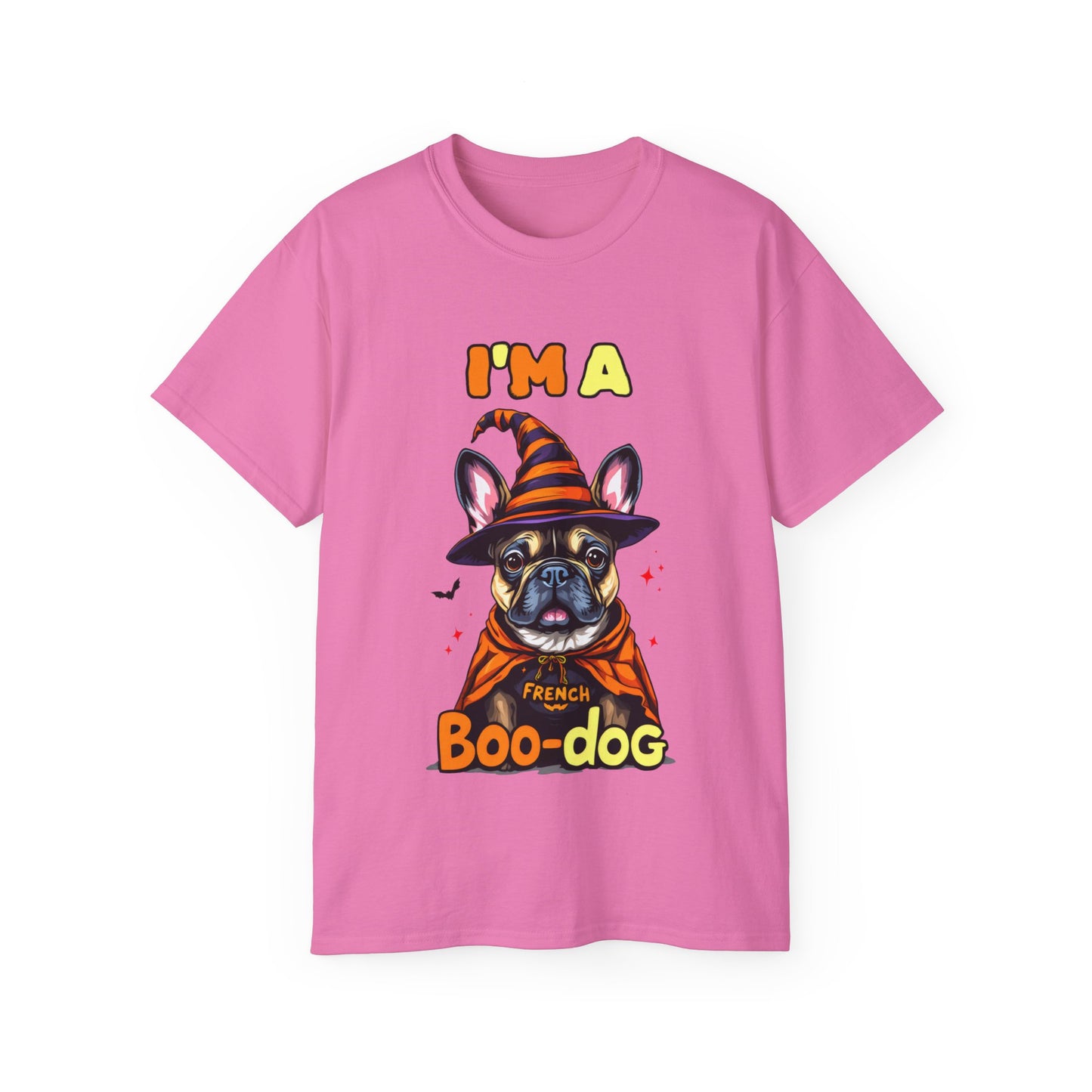 Cute Funny Dog Cartoon I'm a French Boo-dog Unisex Organic T-Shirt