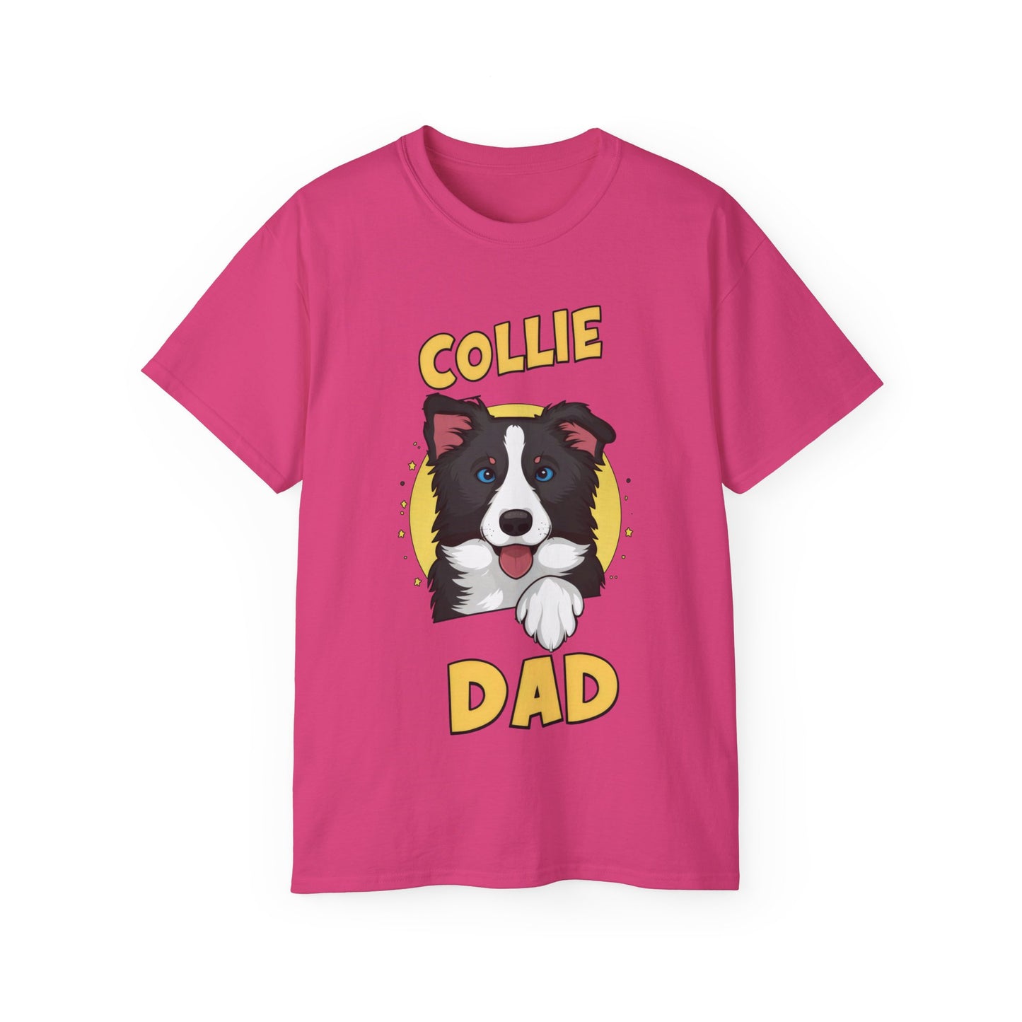 Cute Cartoon Collie Dad Organic T-Shirt