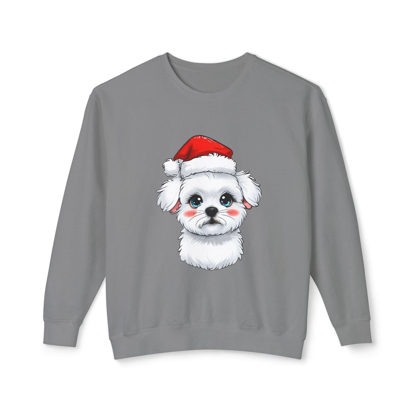 Cute Dog Cartoon Bichon Frise Christmas Sweatshirt