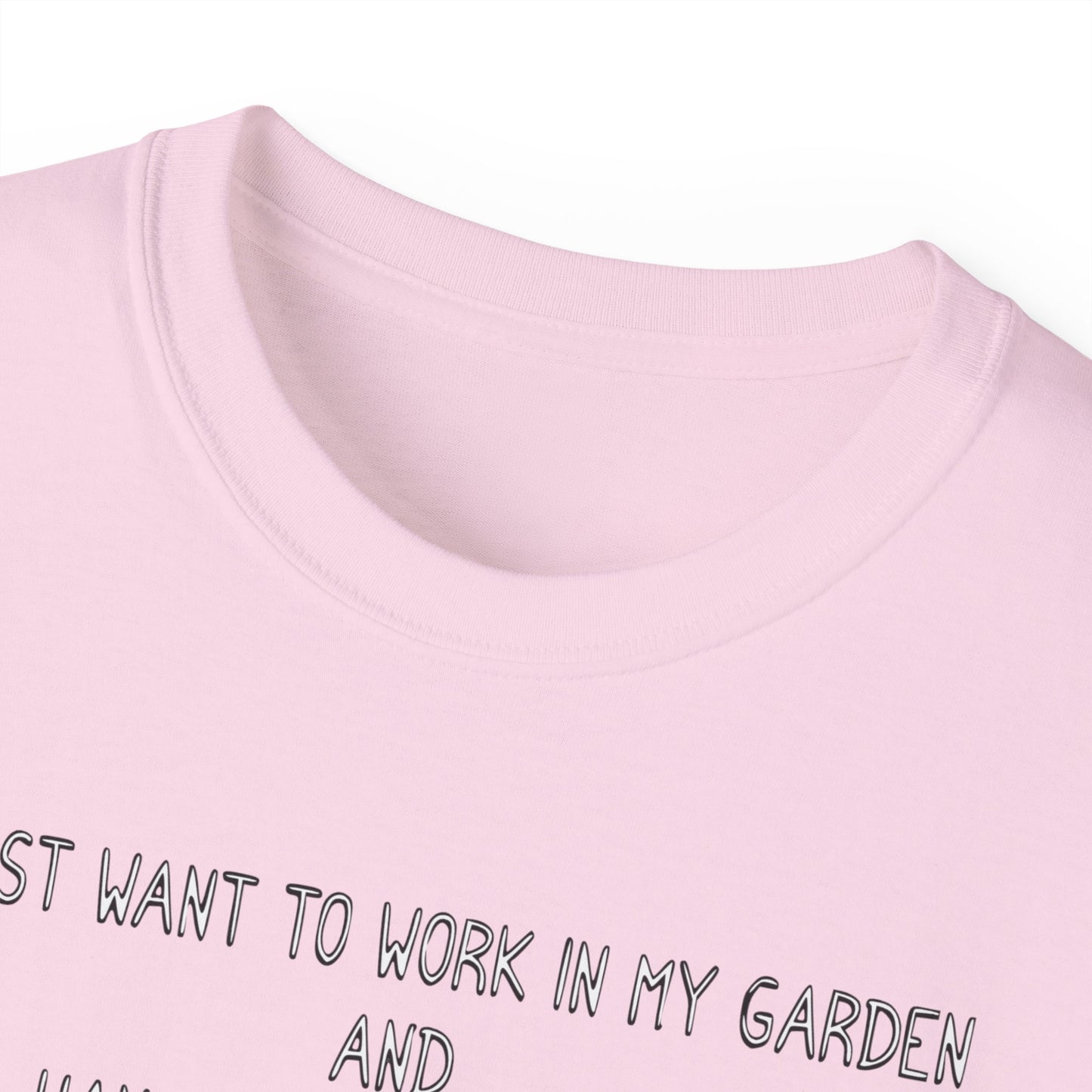 Cute Dog Lover Gardener Meme Unisex Organic T-Shirt