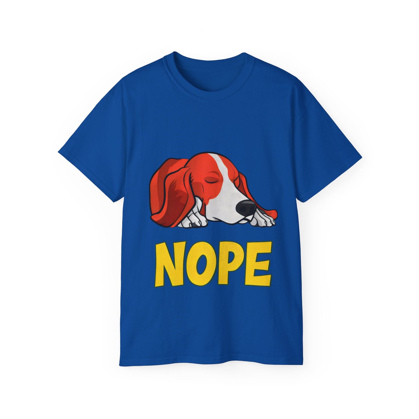 Cute Dog Cartoon Nope Meme Unisex Organic T-Shirt